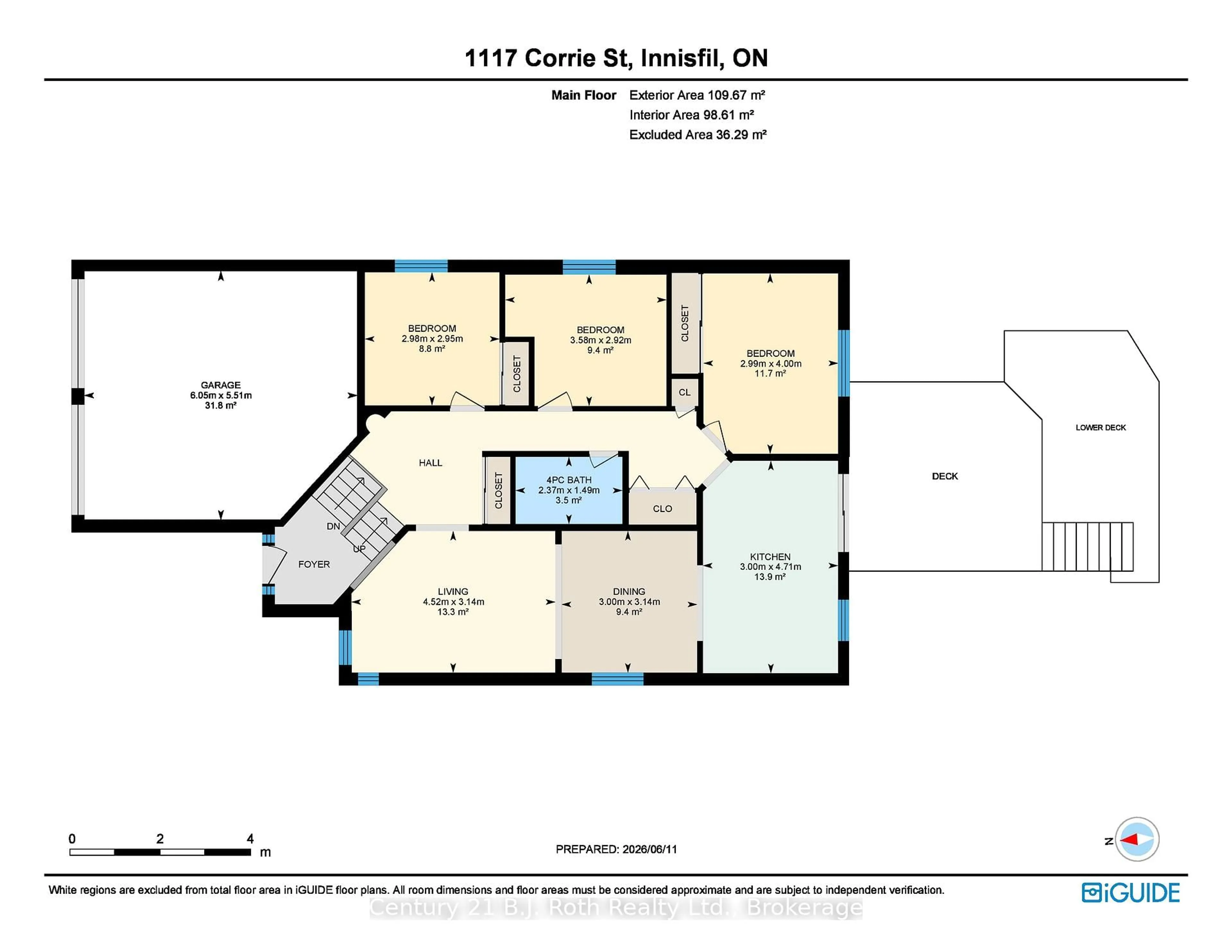 Floor plan for 1117 Corrie St, Innisfil Ontario L9S 1W9