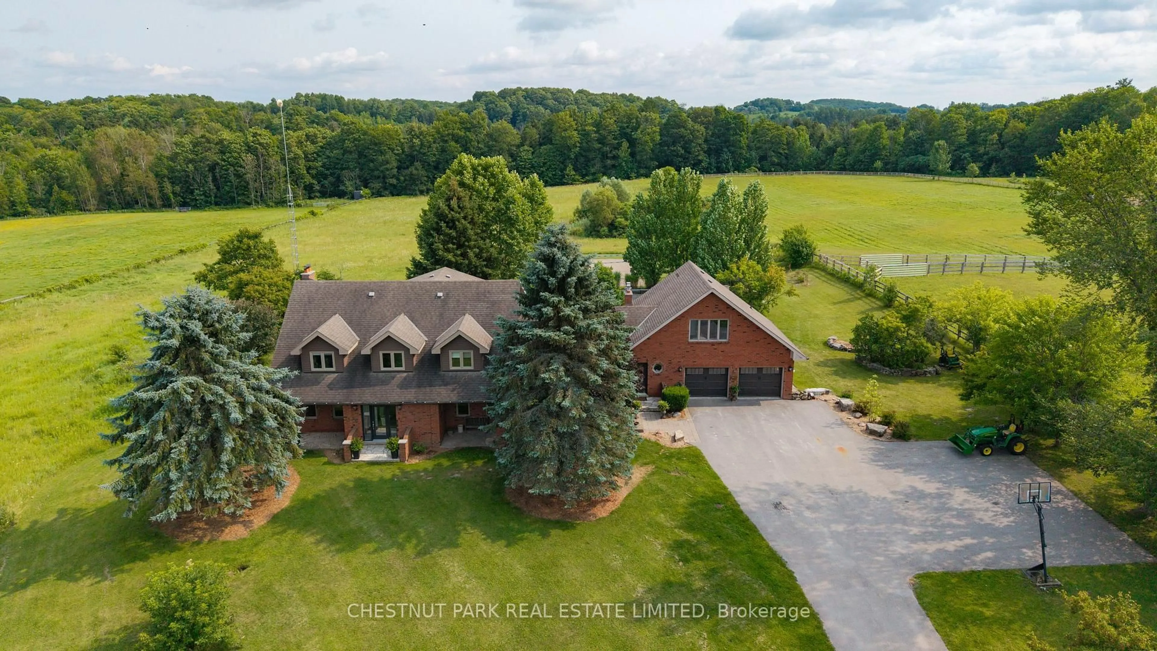 A pic from outside/outdoor area/front of a property/back of a property/a pic from drone, water/lake/river/ocean view for 7995 19th Sdrd, King Ontario L0G 1T0