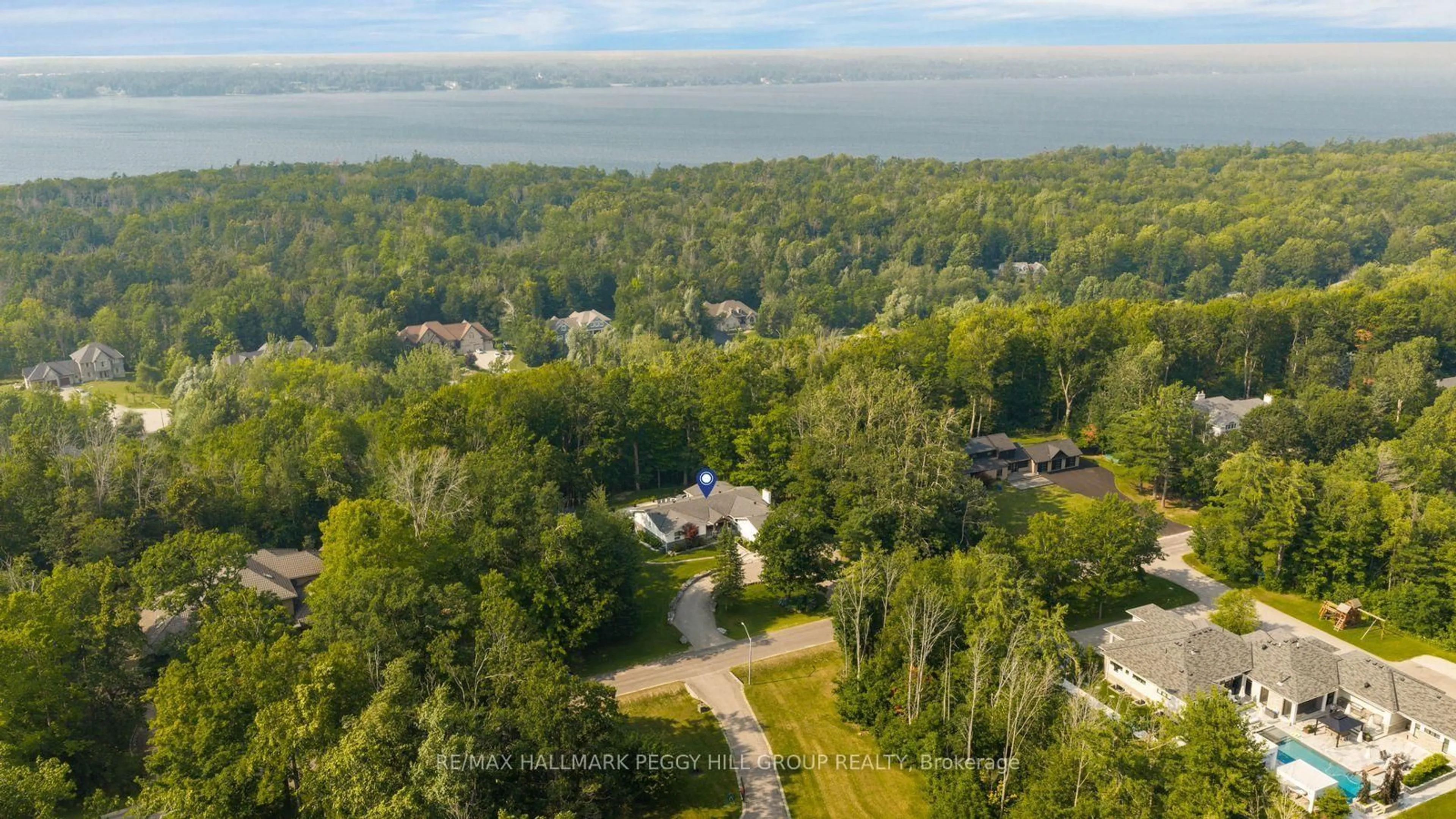 A pic from outside/outdoor area/front of a property/back of a property/a pic from drone, water/lake/river/ocean view for 1814 Quantz Cres, Innisfil Ontario L9S 1X2