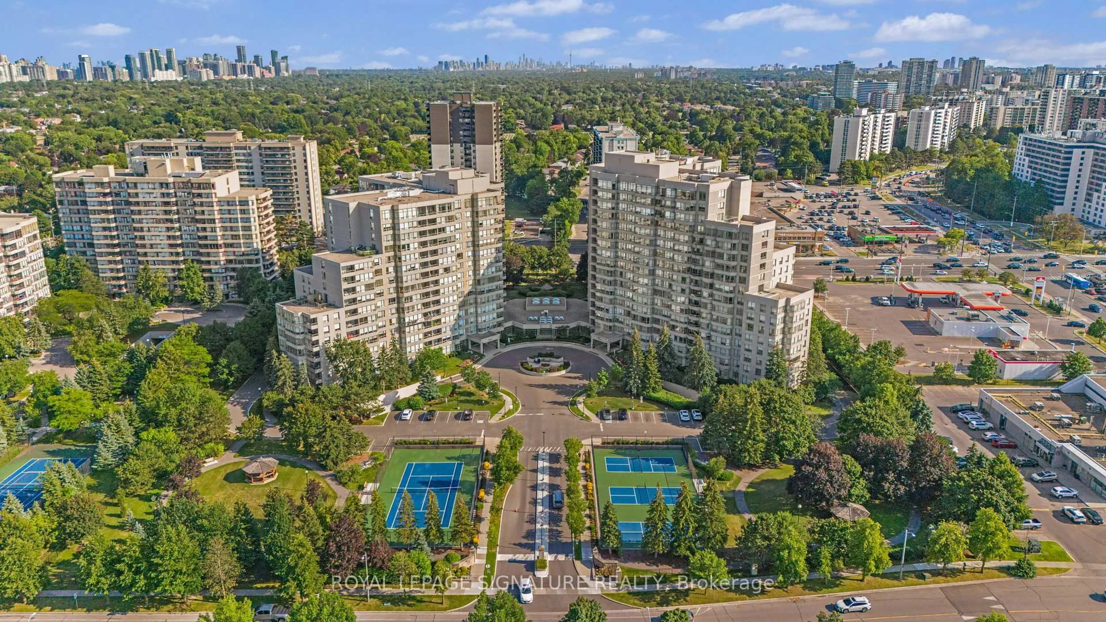 A pic from outside/outdoor area/front of a property/back of a property/a pic from drone, city buildings view from balcony for 11 Townsgate Dr #1410, Vaughan Ontario L4J 8G4