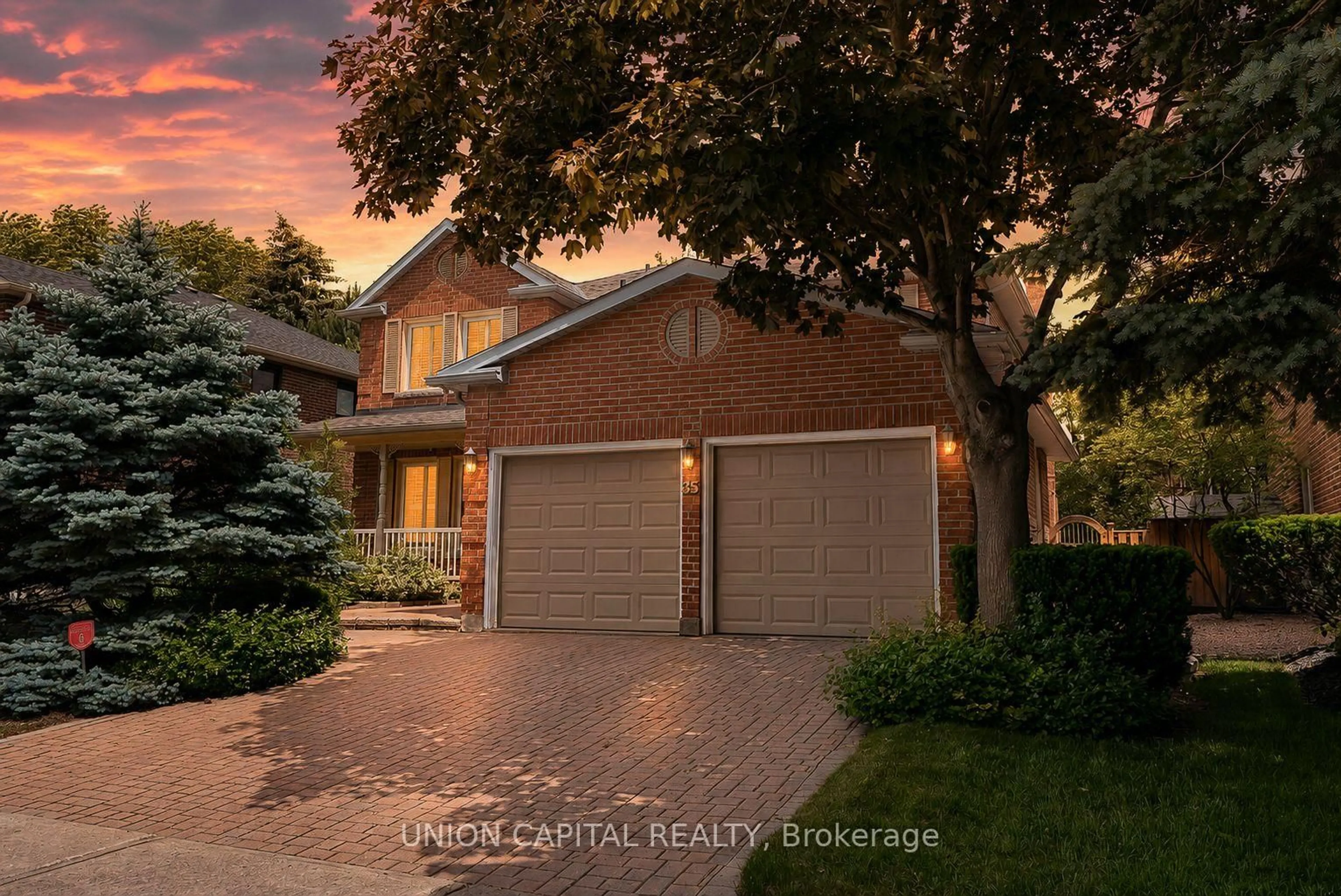 Home with brick exterior material, street for 35 McCarty Cres, Markham Ontario L3P 4R4