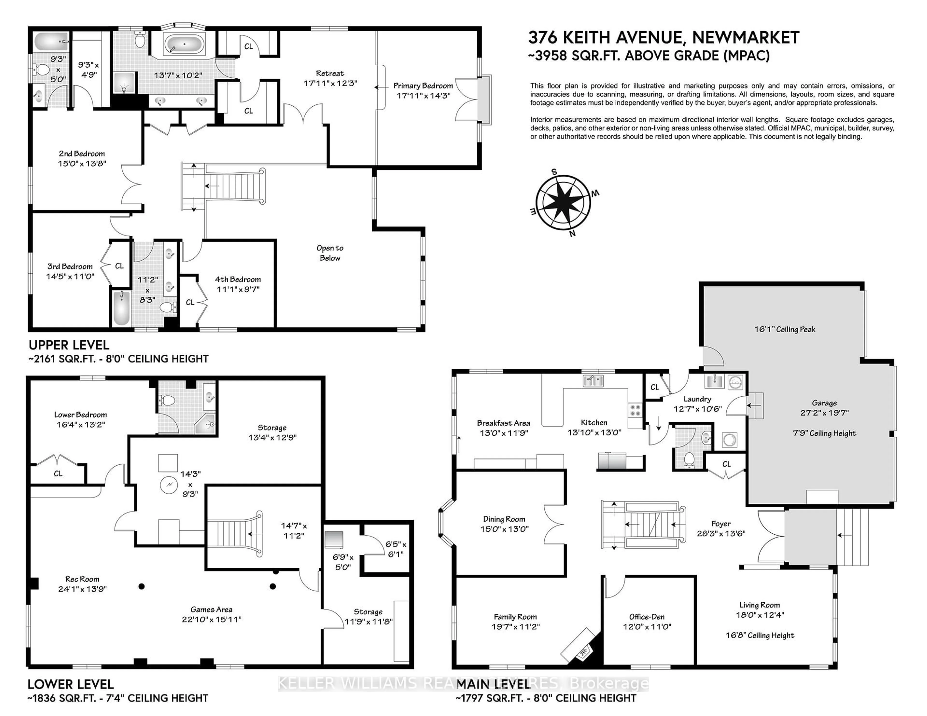 Floor plan for 376 Keith Ave, Newmarket Ontario L3X 1T5