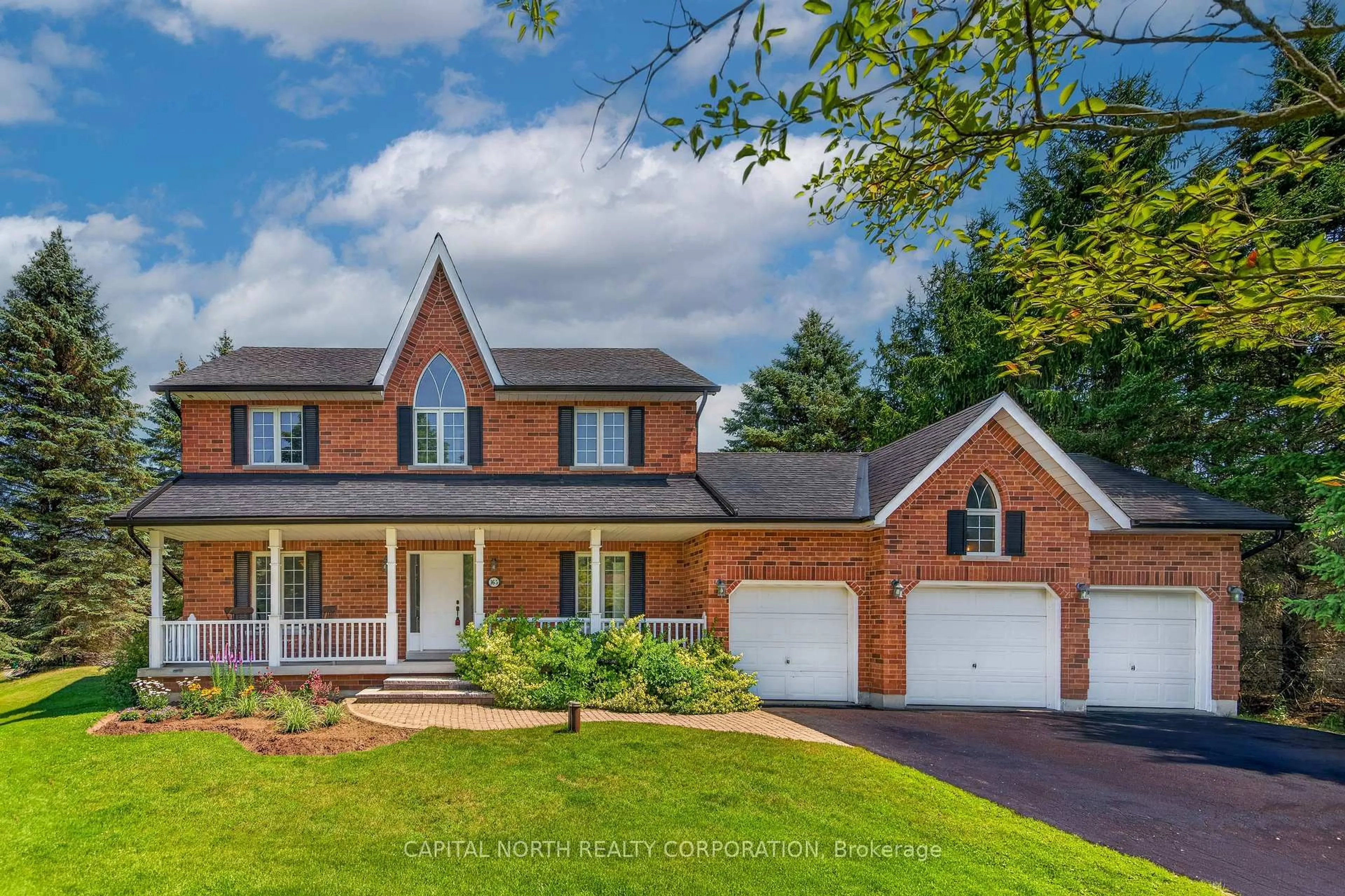 Home with brick exterior material, street for 165 Edward Pottage Cres, King Ontario L7B 0E2