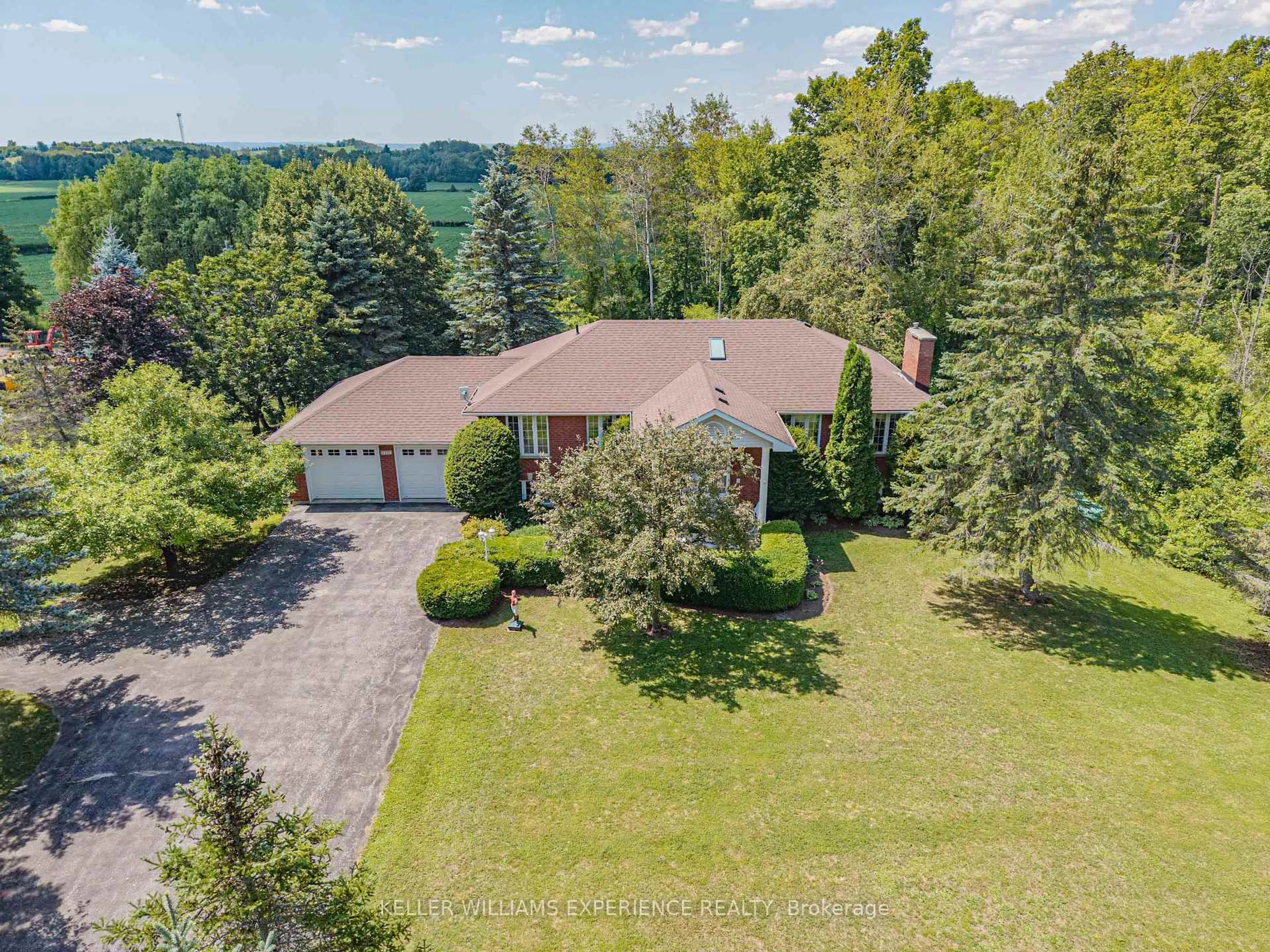 A pic from outside/outdoor area/front of a property/back of a property/a pic from drone, water/lake/river/ocean view for 5406 County Rd 56, Essa Ontario L0L 1L0