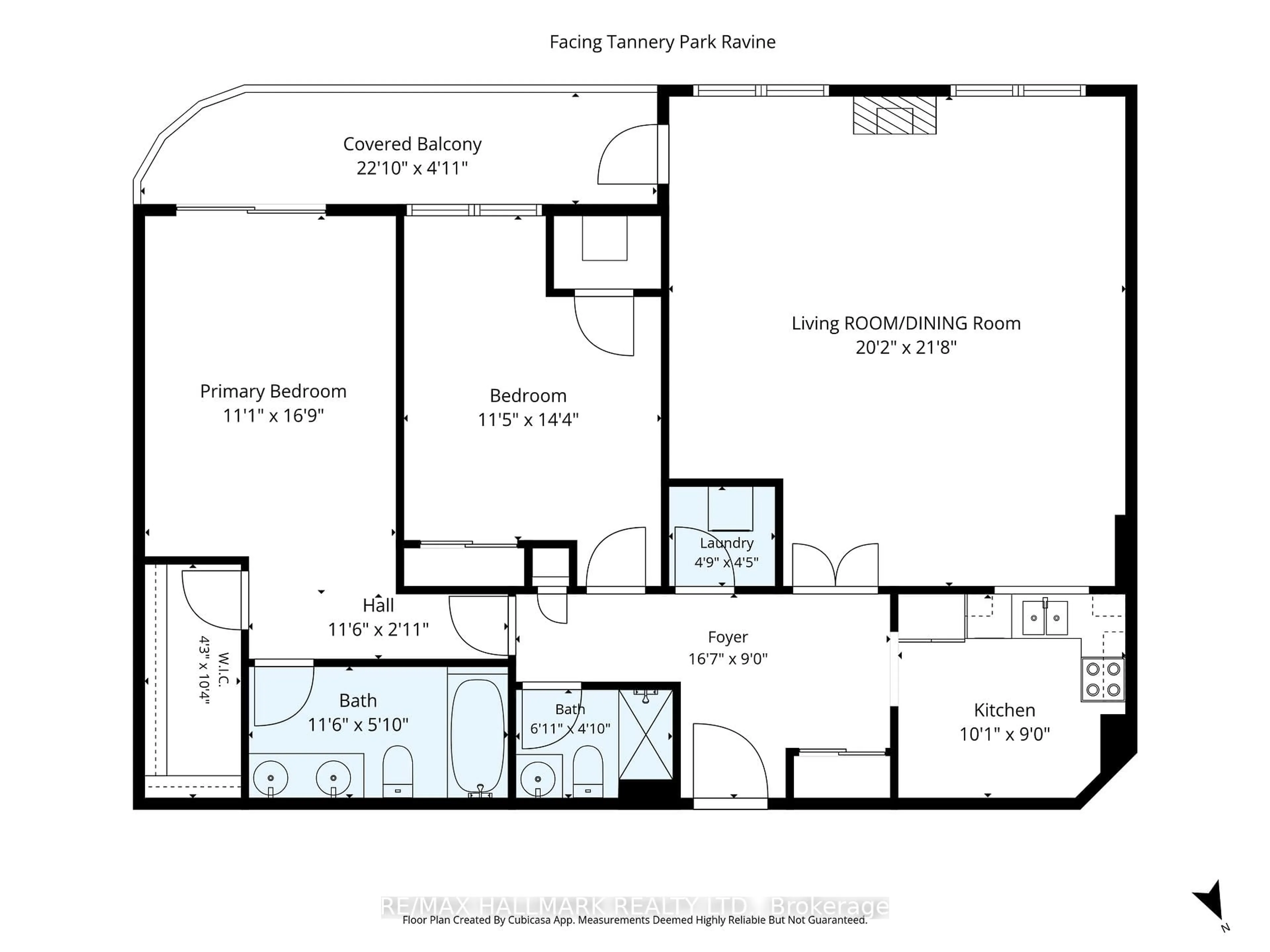 Floor plan for 30 Wilson St #208, Markham Ontario L3P 1N1