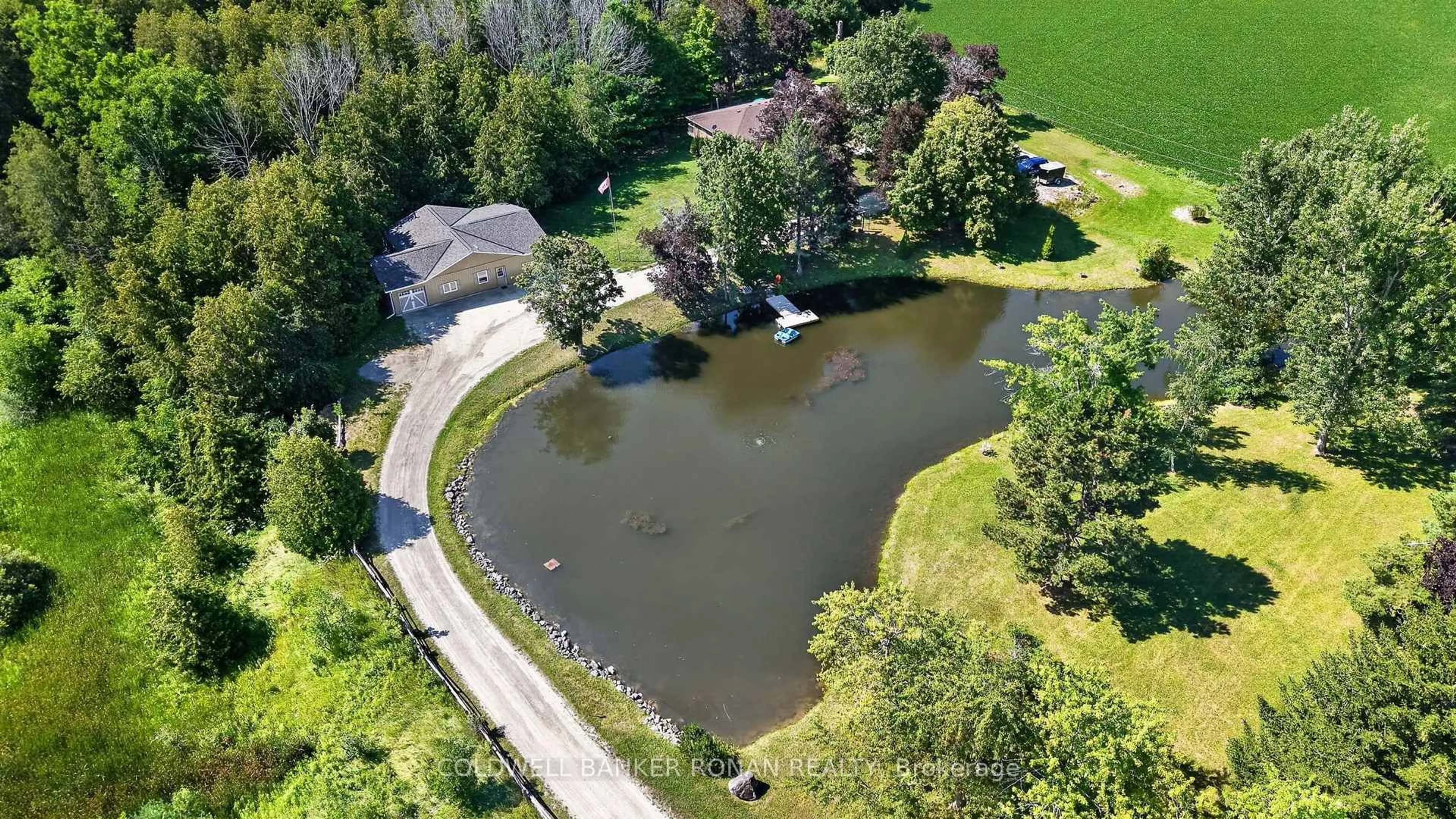 A pic from outside/outdoor area/front of a property/back of a property/a pic from drone, water/lake/river/ocean view for 8799 Highway 89, Adjala-Tosorontio Ontario L9R 1V1