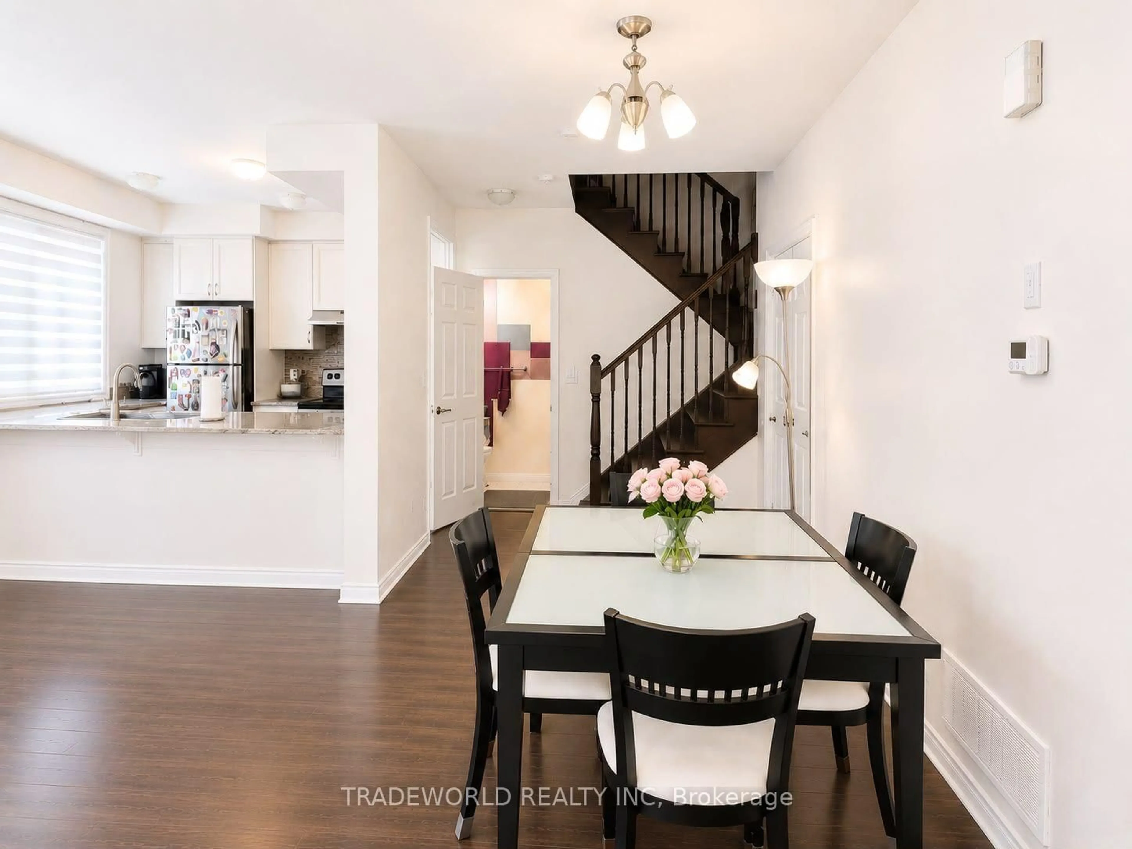 Dining room, wood/laminate floor for 362 Arthur Bonner Ave, Markham Ontario L6B 1N2