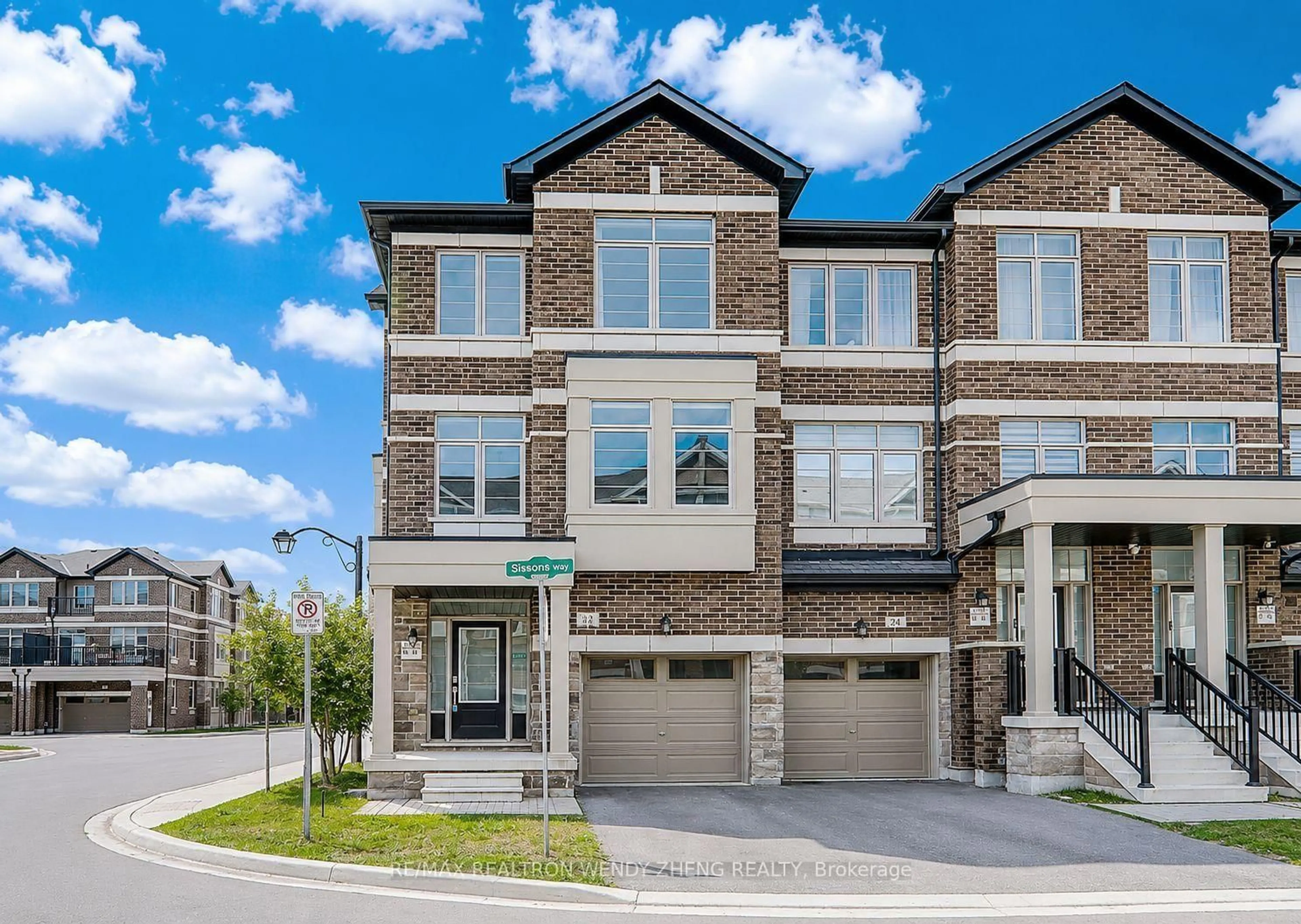 Home with brick exterior material, street for 22 Sissons Way, Markham Ontario L6B 1R2
