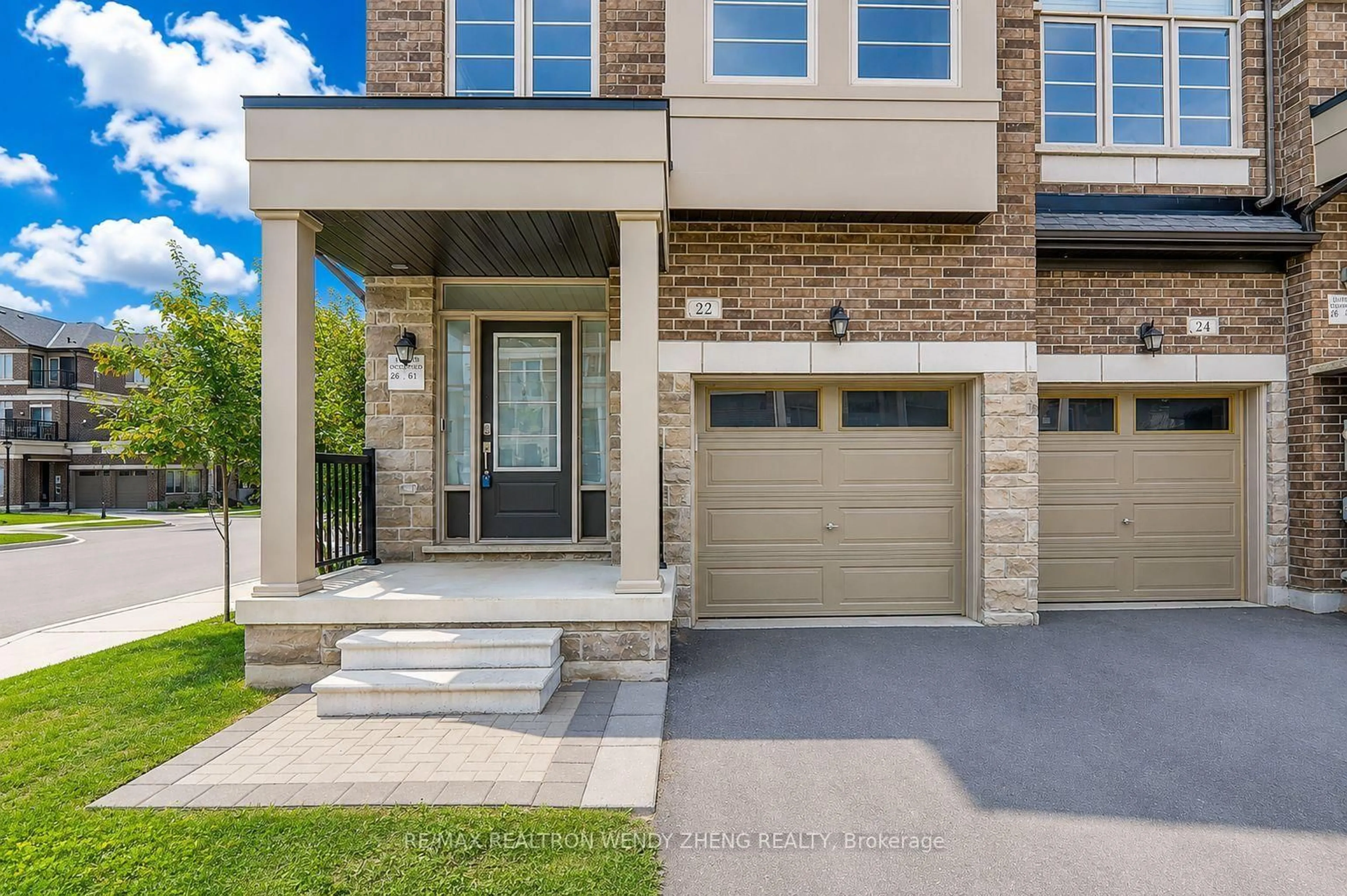 Home with brick exterior material, street for 22 Sissons Way, Markham Ontario L6B 1R2