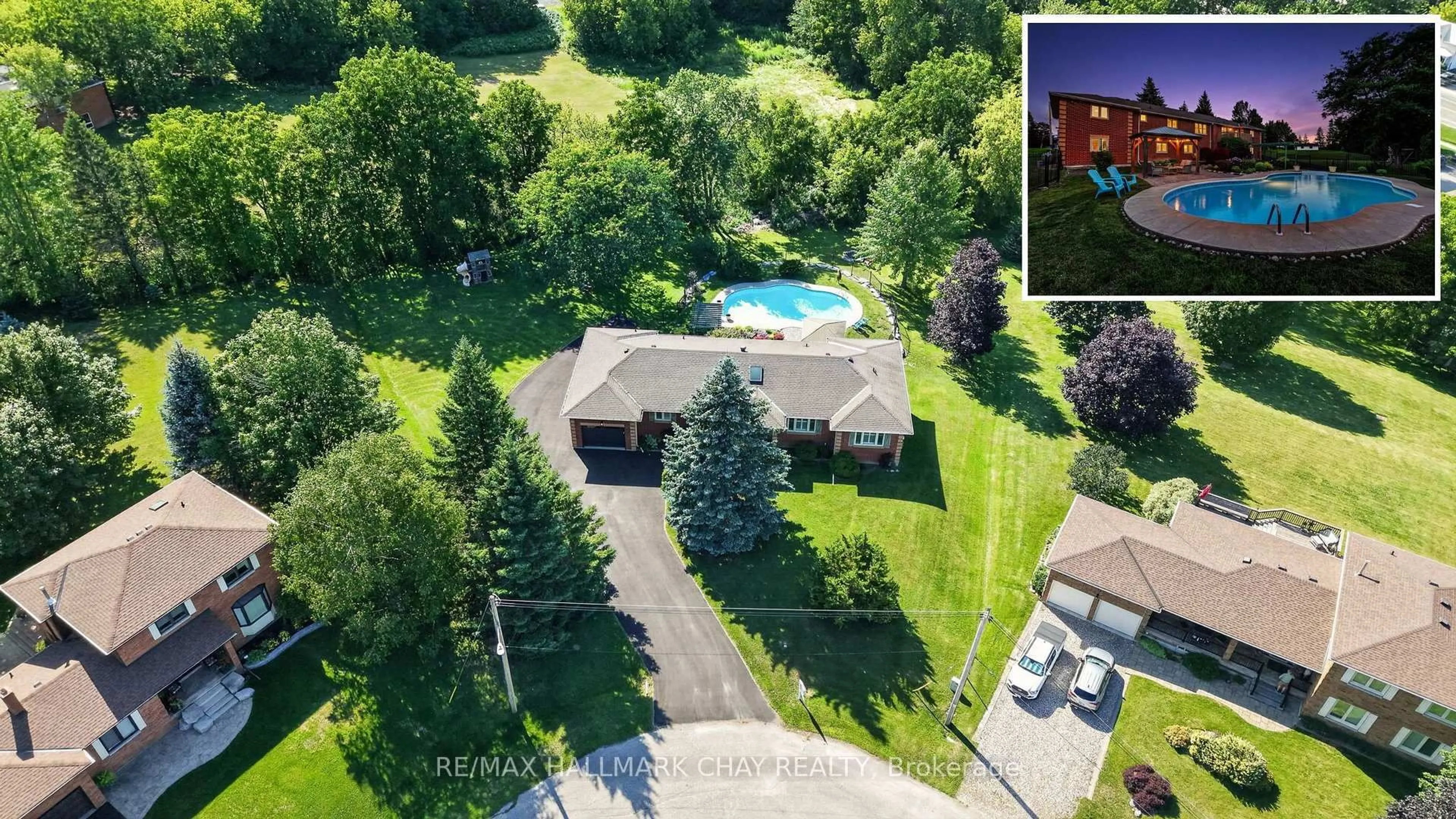 A pic from outside/outdoor area/front of a property/back of a property/a pic from drone, water/lake/river/ocean view for 36 Mulock Dr, Bradford West Gwillimbury Ontario L0G 1B0