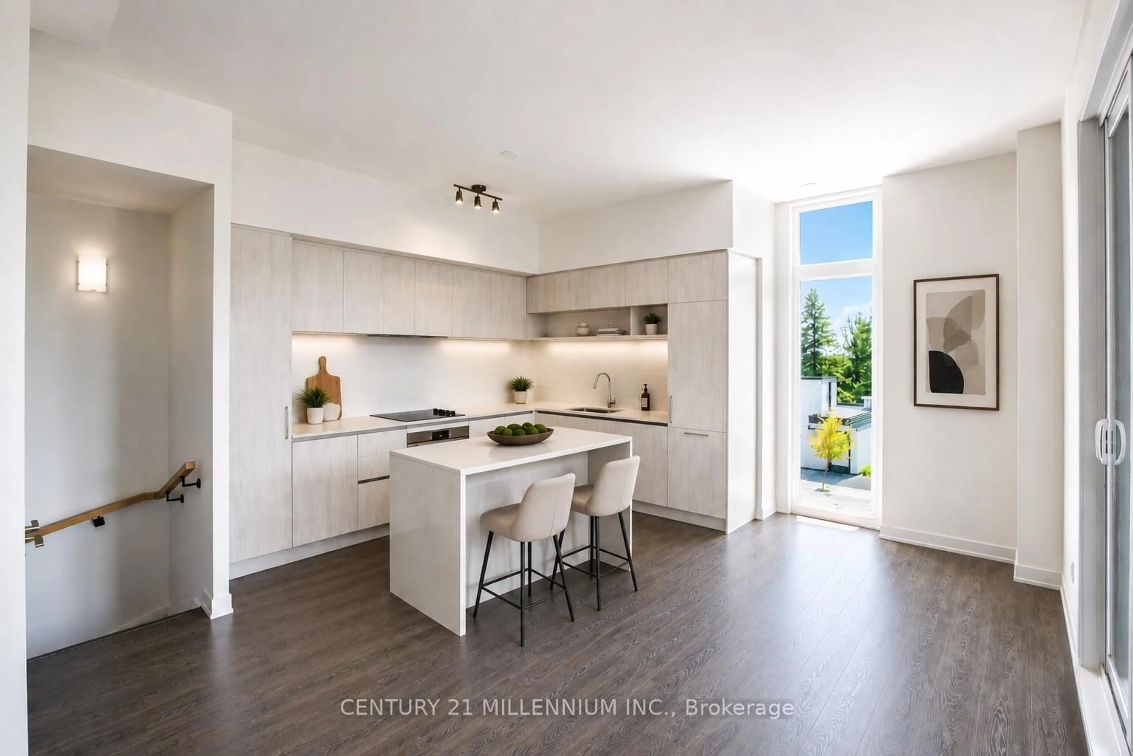 Contemporary kitchen, ceramic/tile floor for 12 David Eyer Rd #1103, Richmond Hill Ontario L4S 0N3