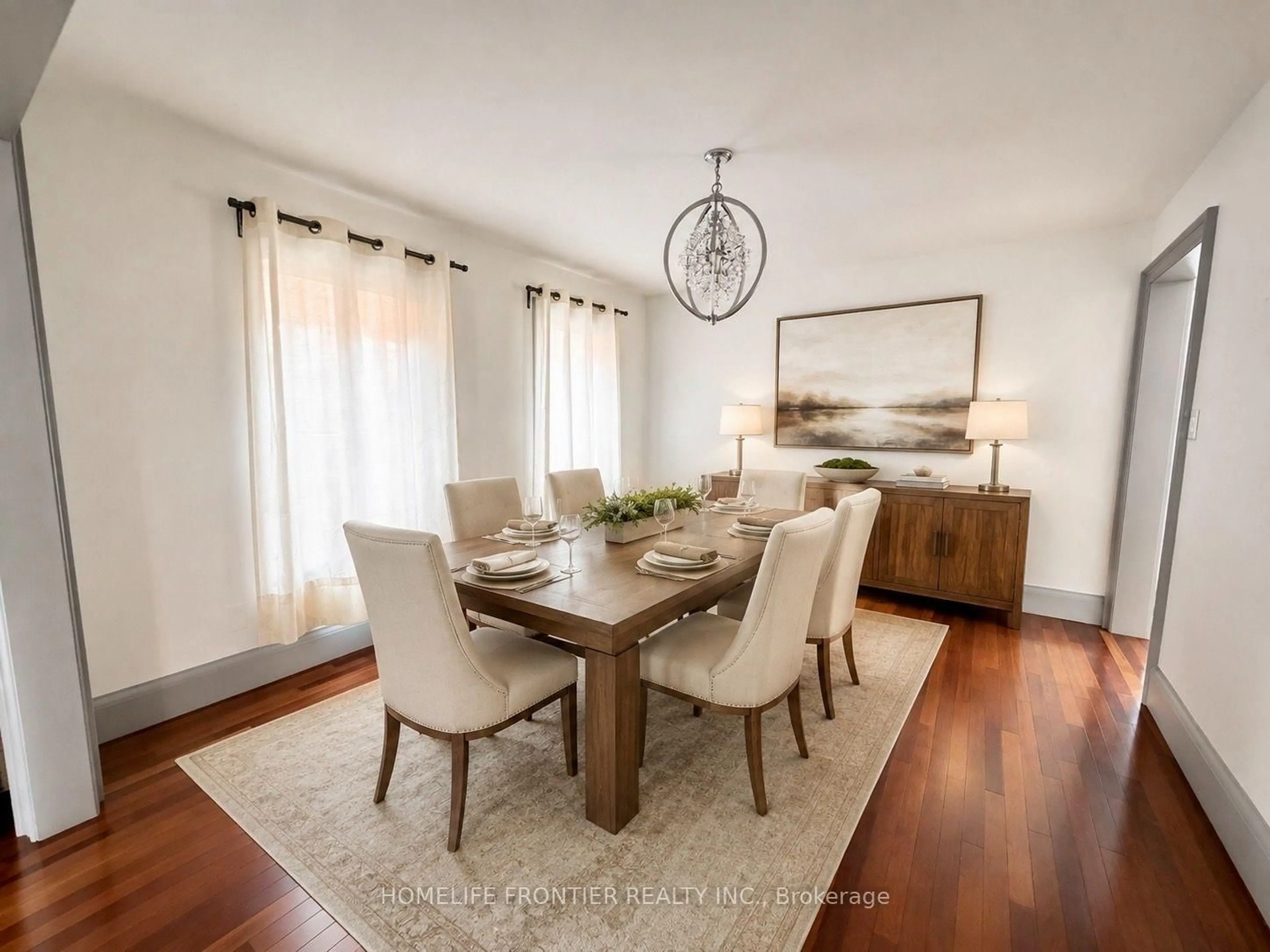 Dining room, wood/laminate floor for 20 Bridewell Cres, Richmond Hill Ontario L4C 9C4