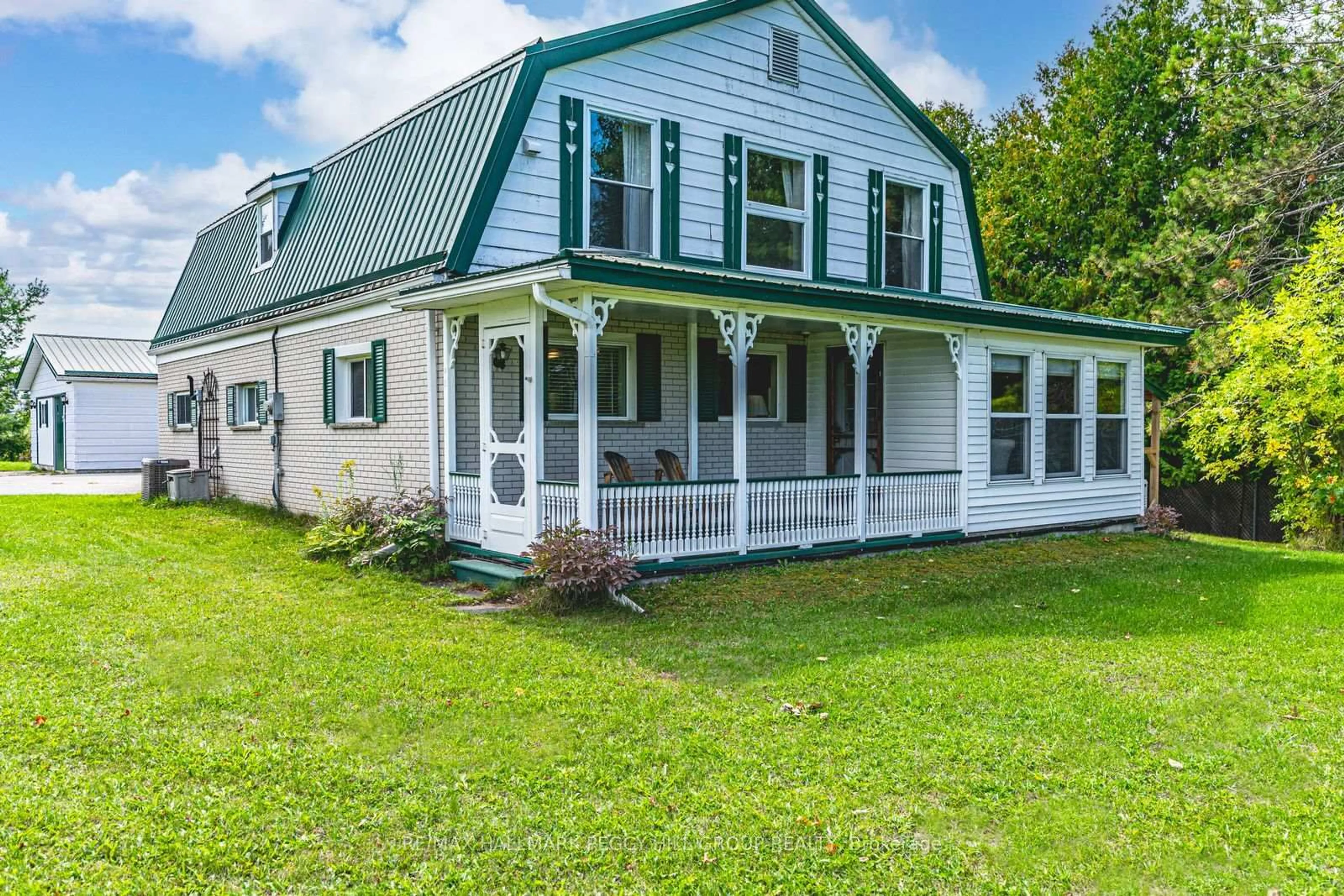 Home with vinyl exterior material, street for 8064 9th Line, Essa Ontario L0L 2N0