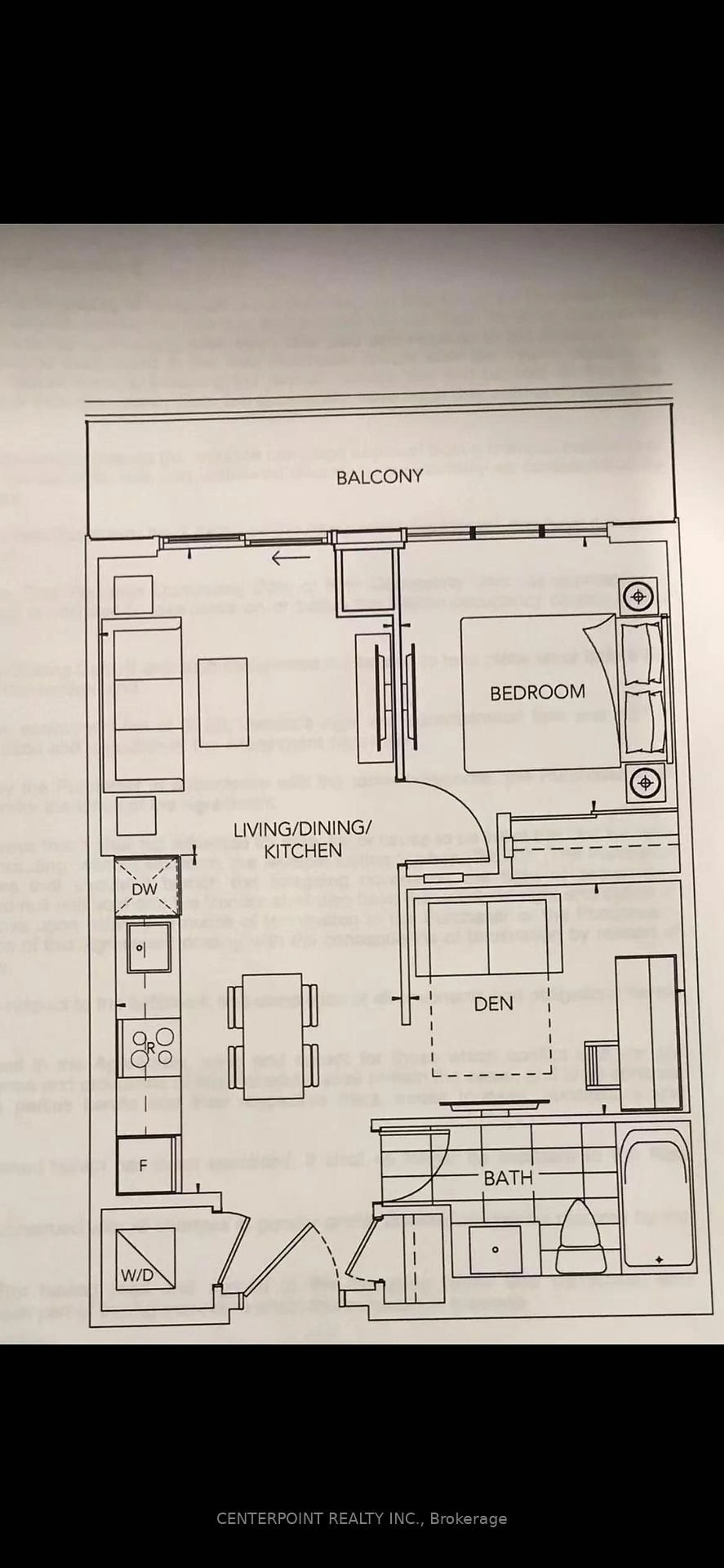 Floor plan for 60 Honeycrisp Cres #615, Vaughan Ontario L4K 0M5