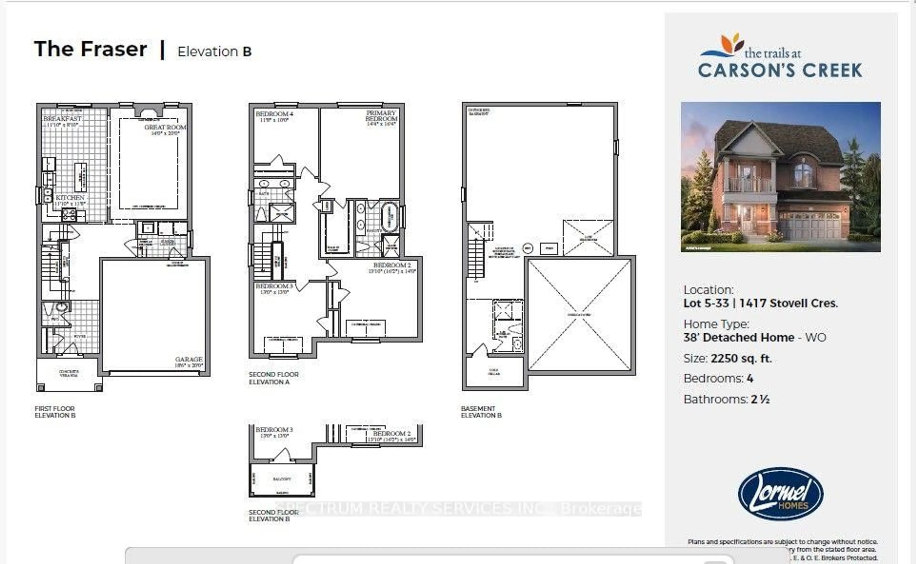 Floor plan for 1417 Stovell Cres, Innisfil Ontario L0L 1W0