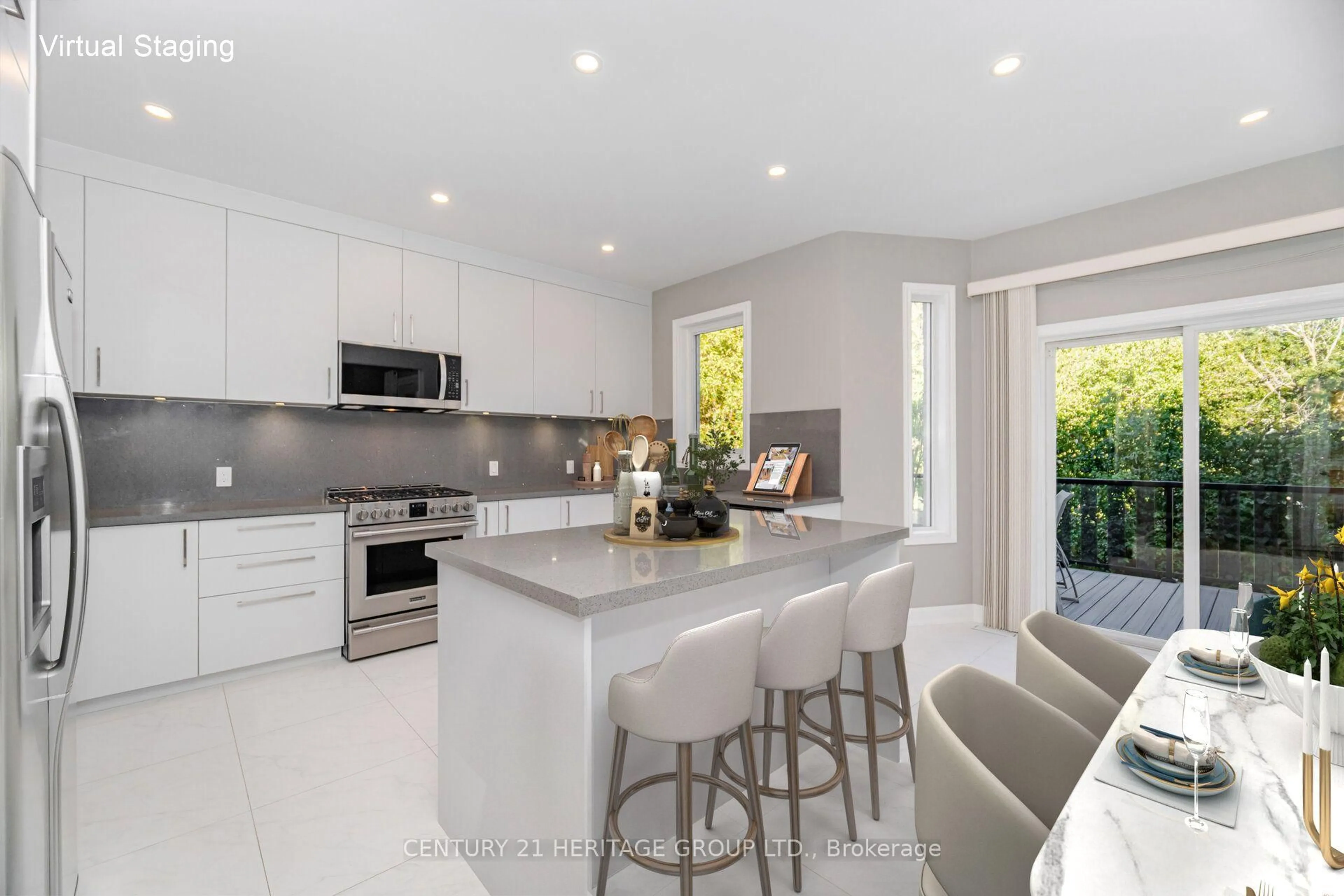 Contemporary kitchen, ceramic/tile floor for 6 Vitlor Dr, Richmond Hill Ontario L4E 3W3