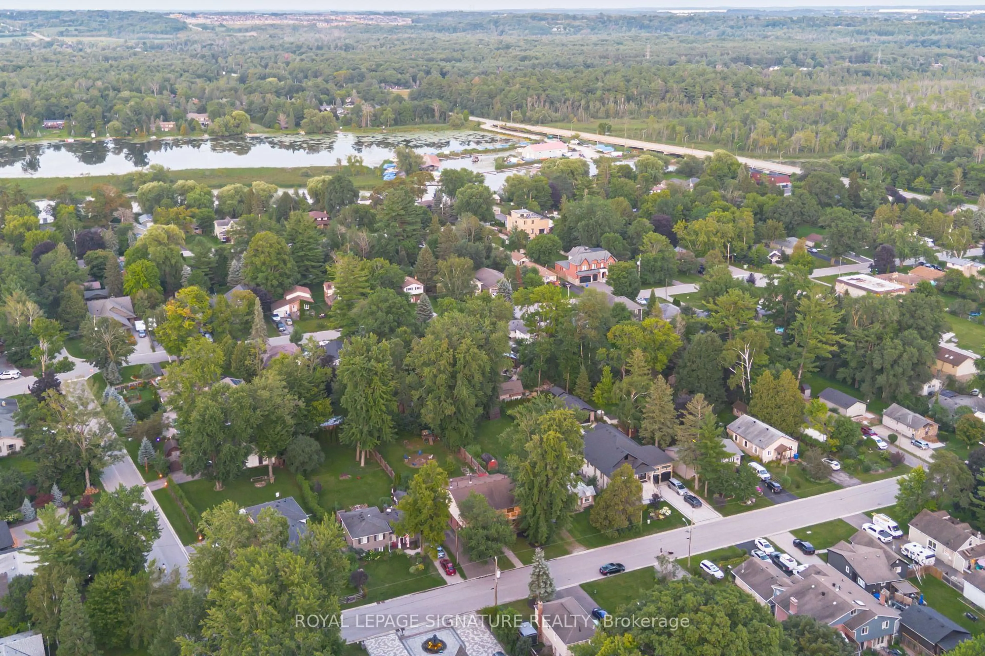 A pic from outside/outdoor area/front of a property/back of a property/a pic from drone, unknown for 45 Pleasant Ave, East Gwillimbury Ontario L9N 1A2