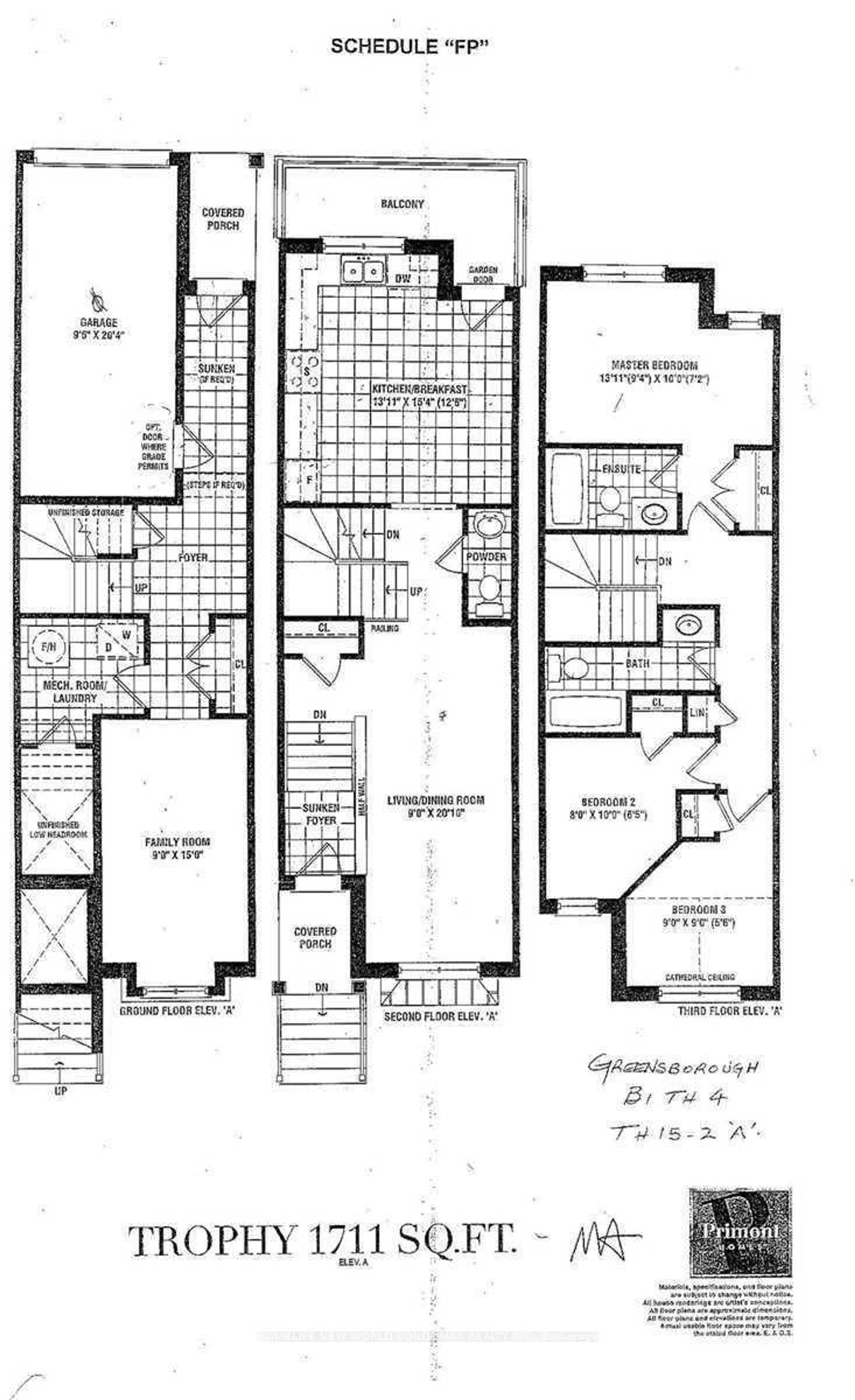 Floor plan for 101 Dundas Way, Markham Ontario L6E 0R7