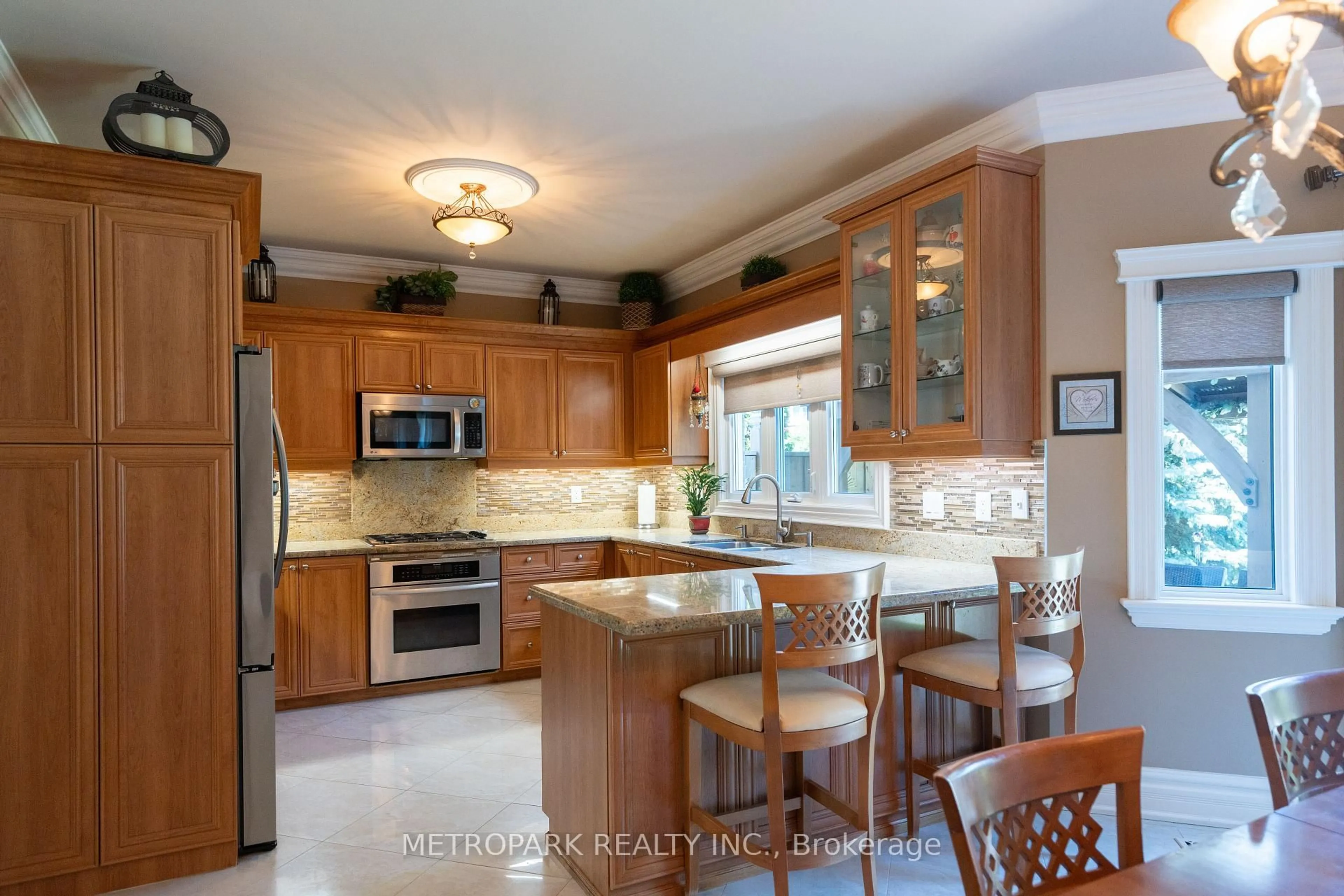 Contemporary kitchen, ceramic/tile floor for 56 Bindertwine Blvd, Vaughan Ontario L0J 1C0