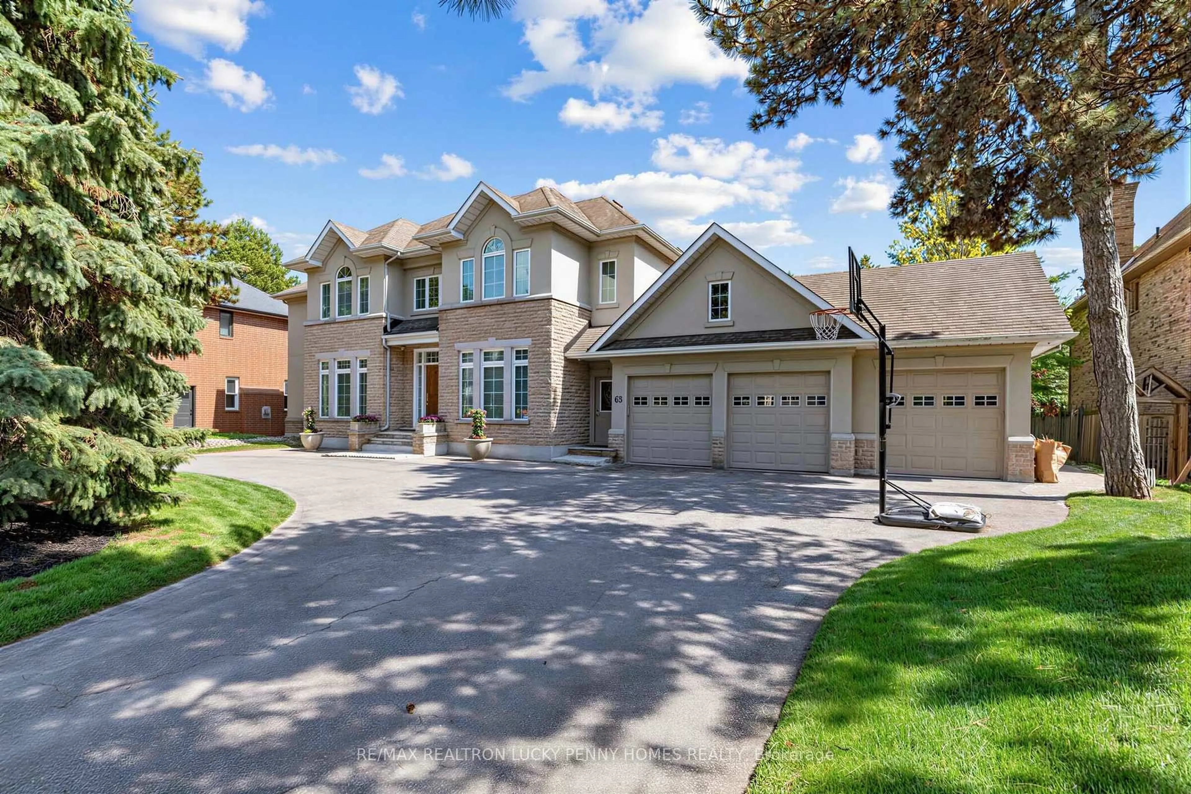 Home with brick exterior material, street for 63 Pomander Rd, Markham Ontario L3R 1X8