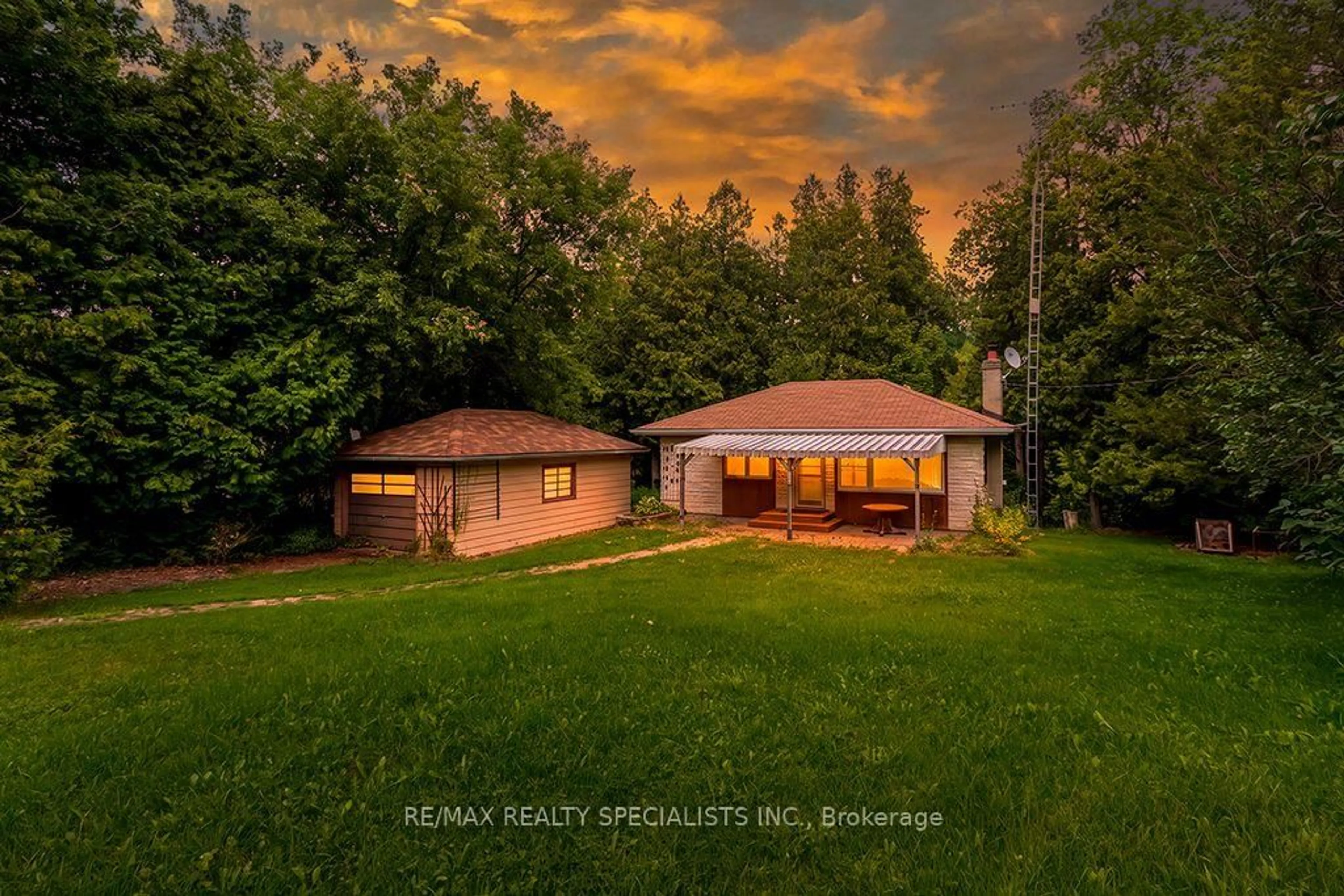 A pic from outside/outdoor area/front of a property/back of a property/a pic from drone, water/lake/river/ocean view for Lot 34 Riga Rd, Essa Ontario L0L 1N0