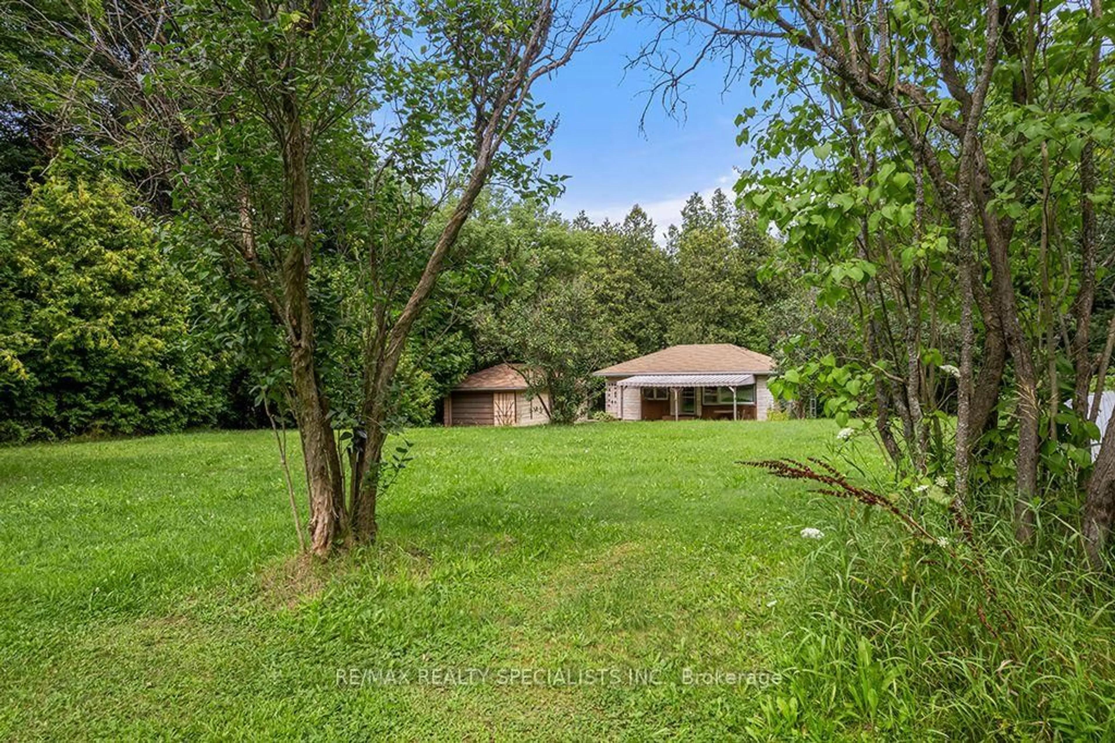 A pic from outside/outdoor area/front of a property/back of a property/a pic from drone, forest/trees view for Lot 34 Riga Rd, Essa Ontario L0L 1N0