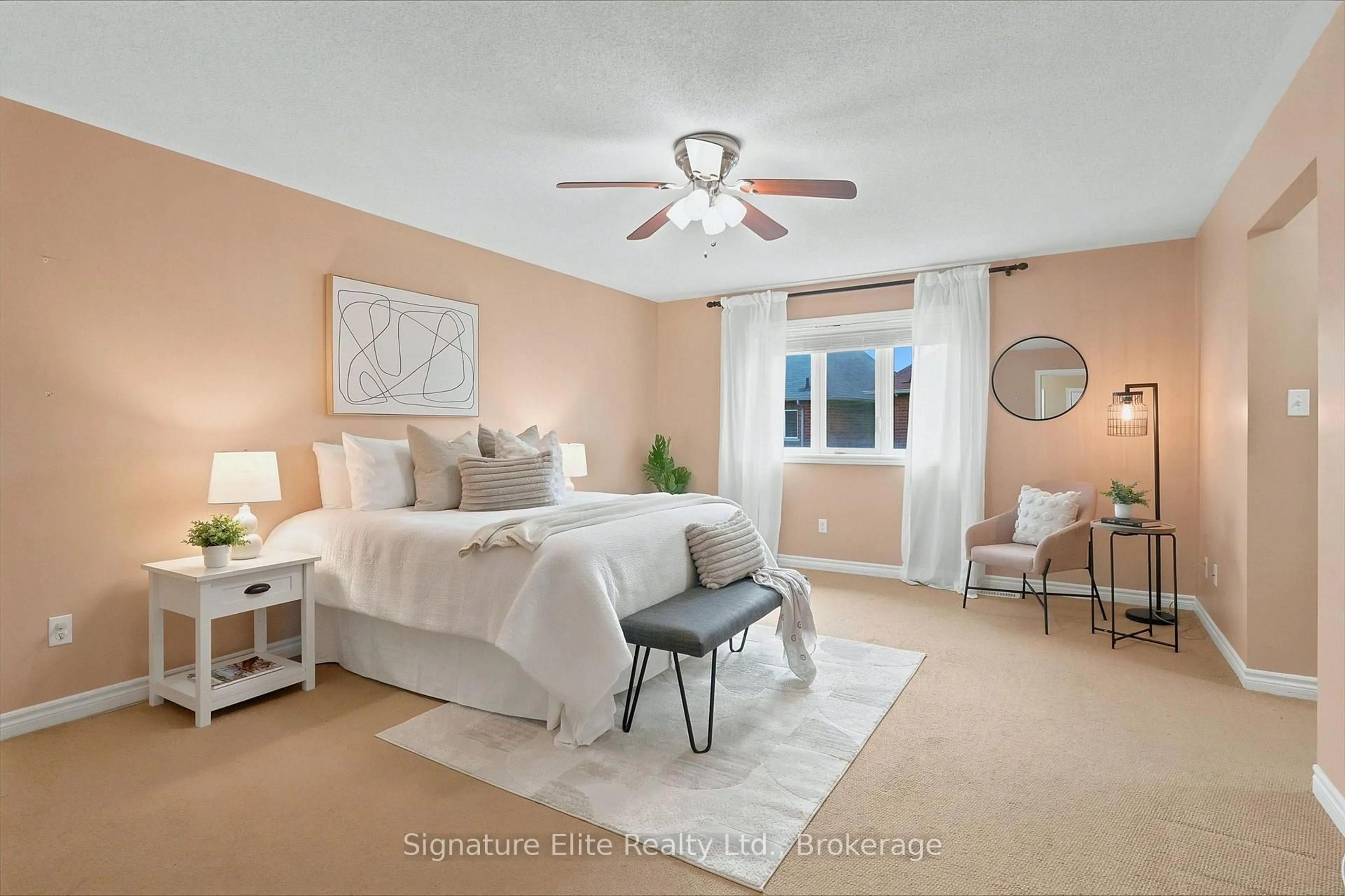 Bedroom with bed, ceramic/tile floor for 211 Lageer Dr, Whitchurch-Stouffville Ontario L4A 0X1