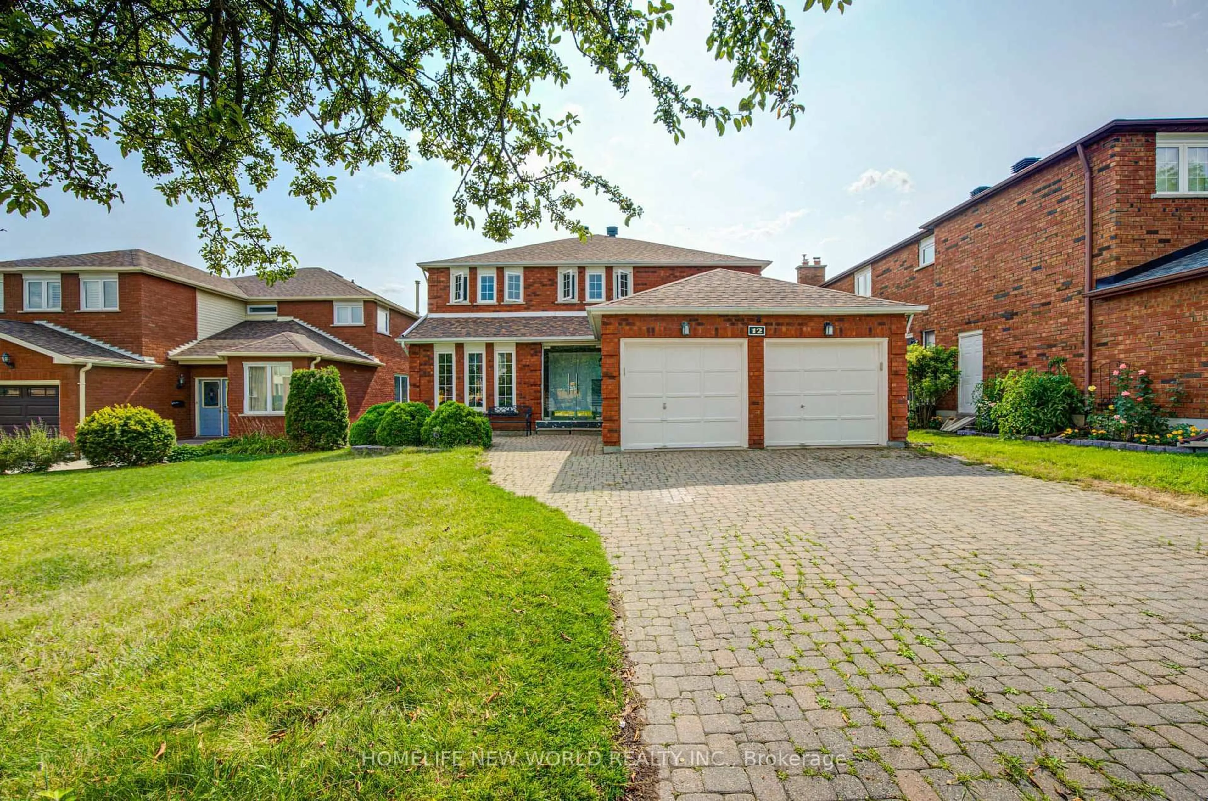 Home with brick exterior material, street for 12 Bellside Dr, Markham Ontario L3P 7B8