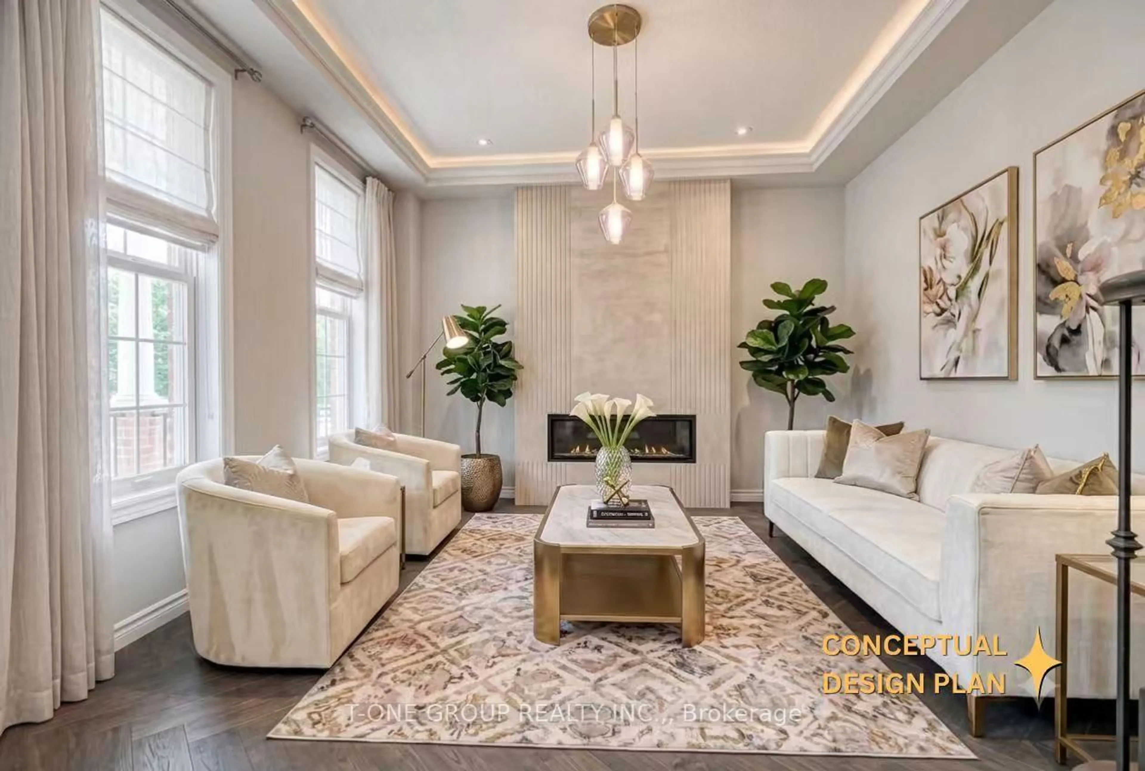 Living room with furniture, unknown for 24 Port Rush Tr, Markham Ontario L6C 2A1
