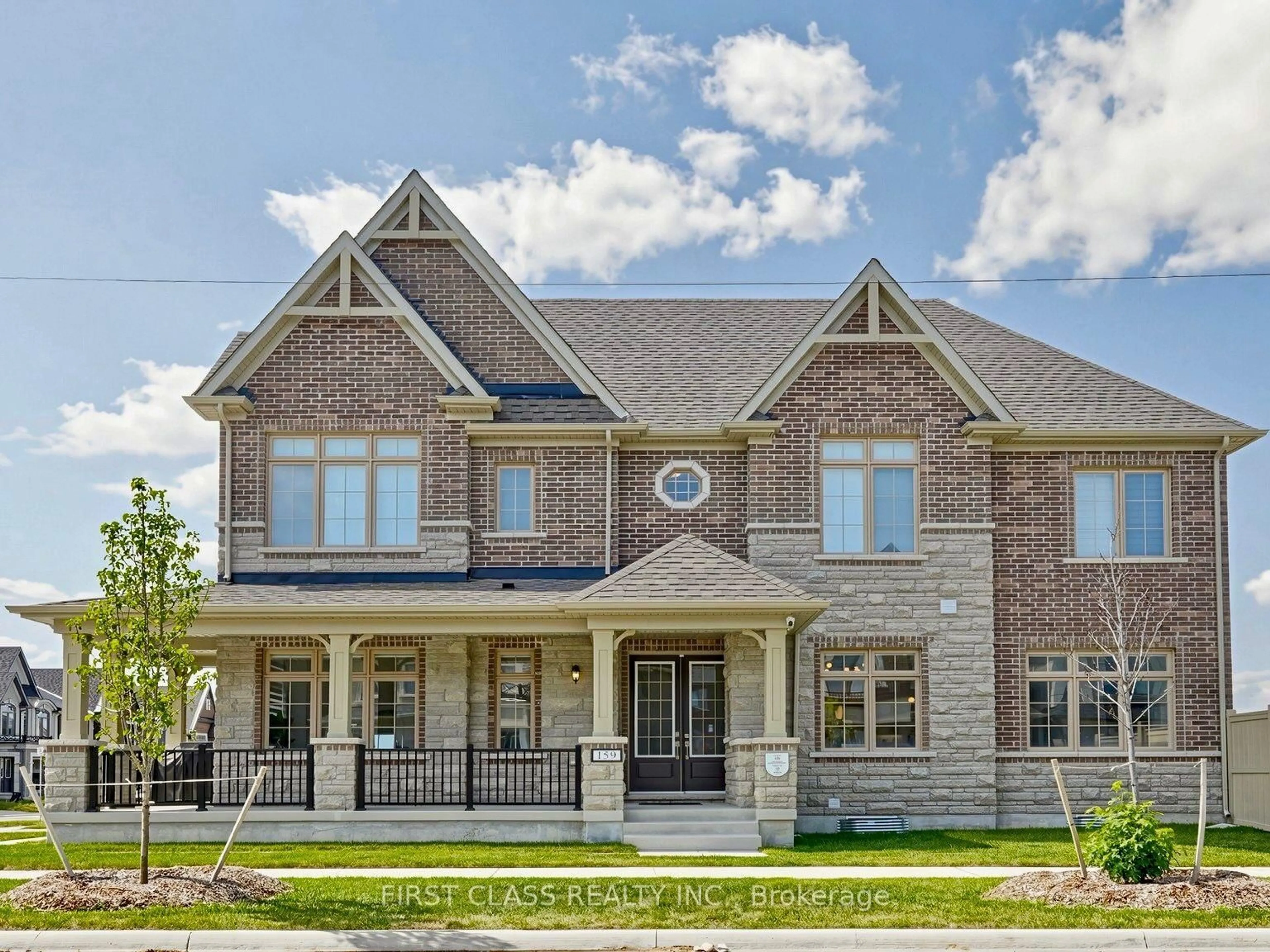Home with brick exterior material, street for 159 Harvey Bunker Cres, Markham Ontario L6C 3M9