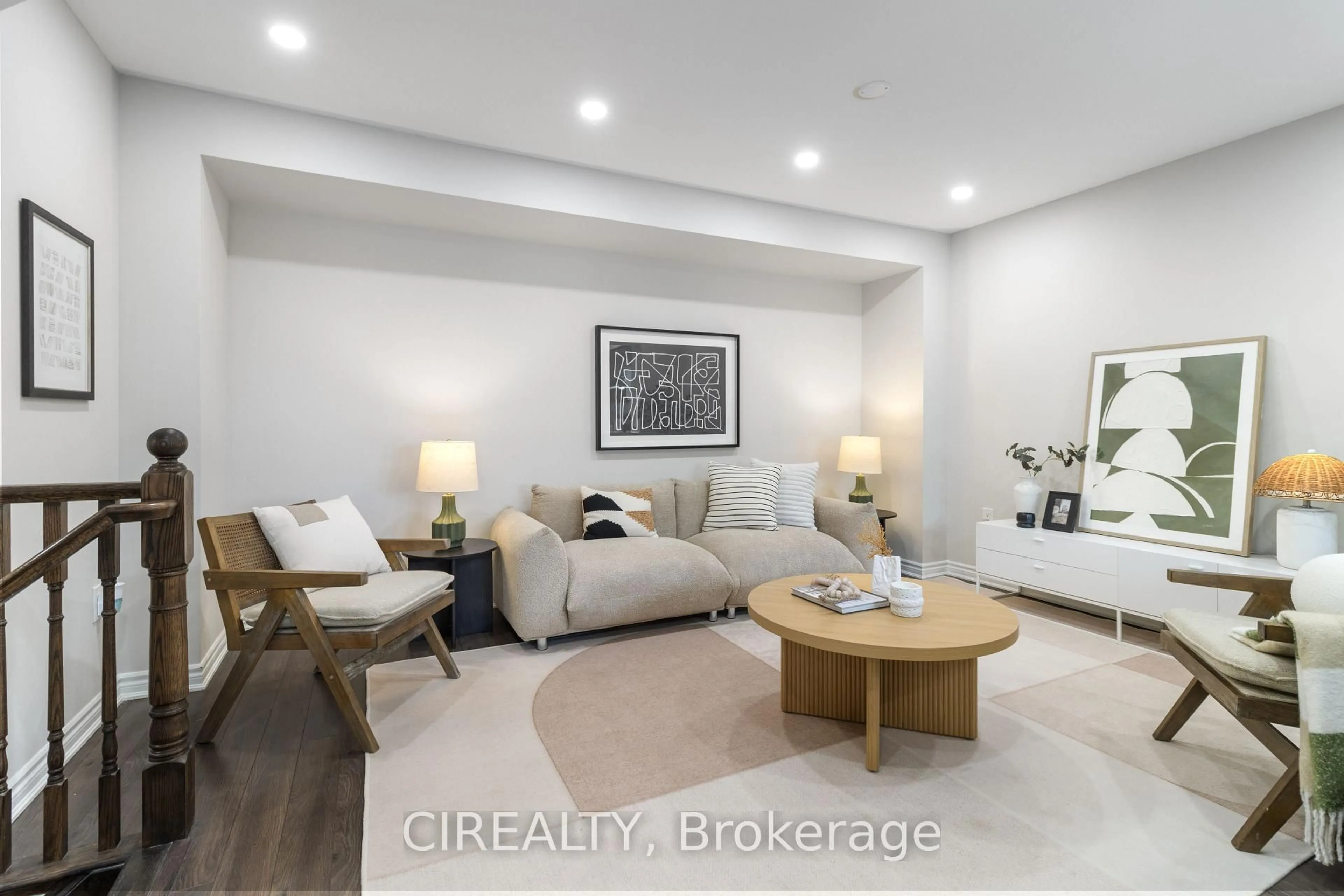 Living room with furniture, ceramic/tile floor for 48 Casely Ave, Richmond Hill Ontario L4S 0K3