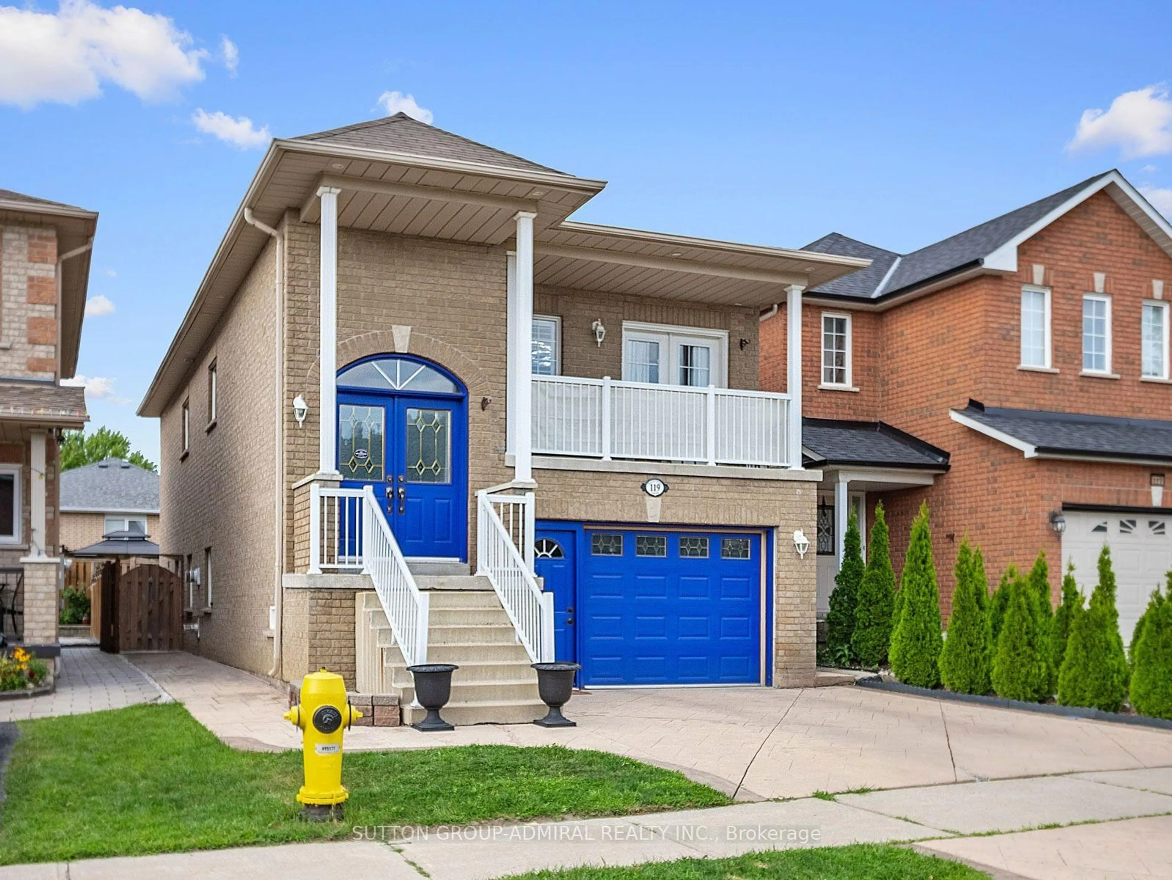 Home with brick exterior material, street for 119 Blackthorn Dr, Vaughan Ontario L6A 3N2