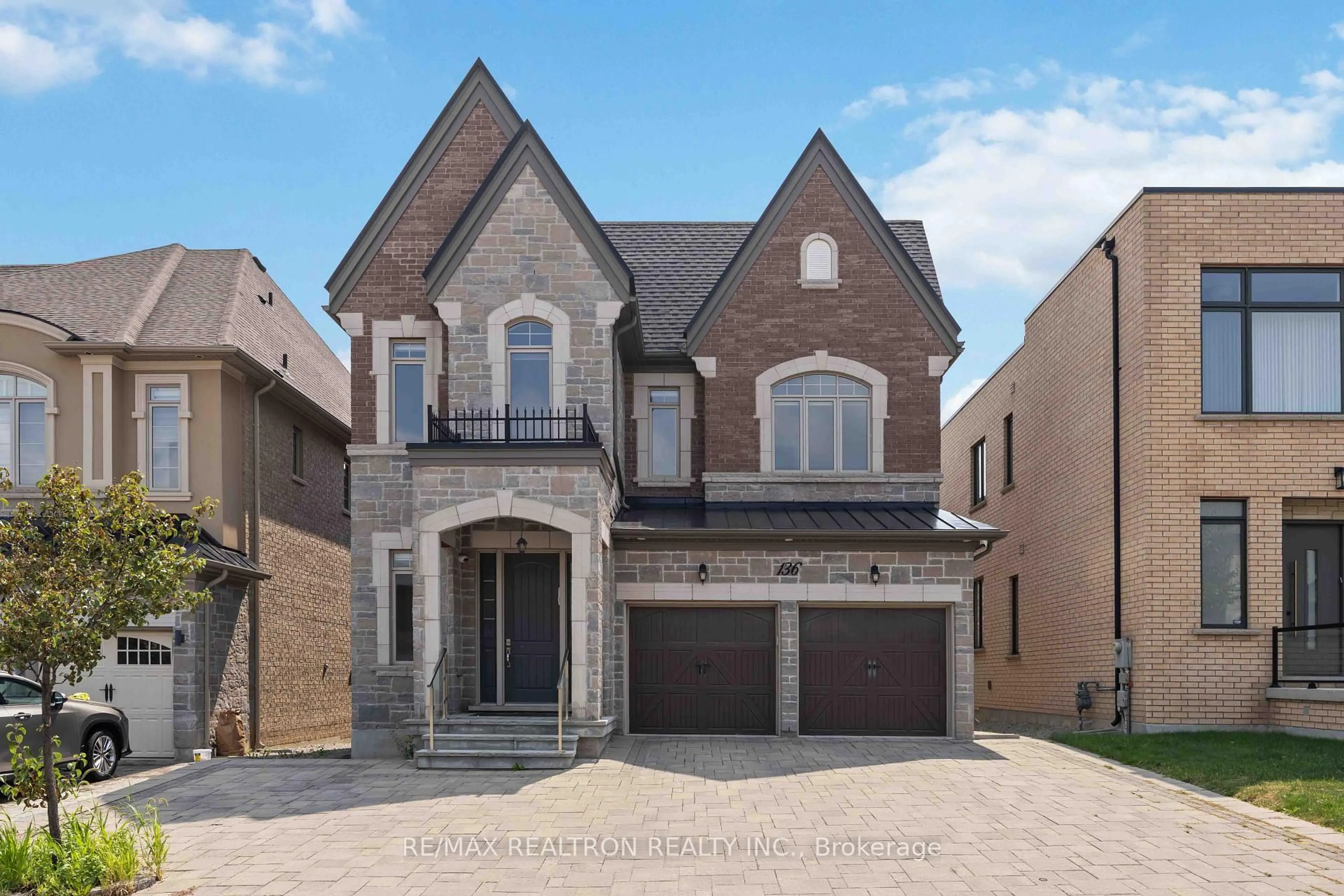 Home with brick exterior material, street for 136 Abner Miles Dr, Vaughan Ontario L6A 4X4