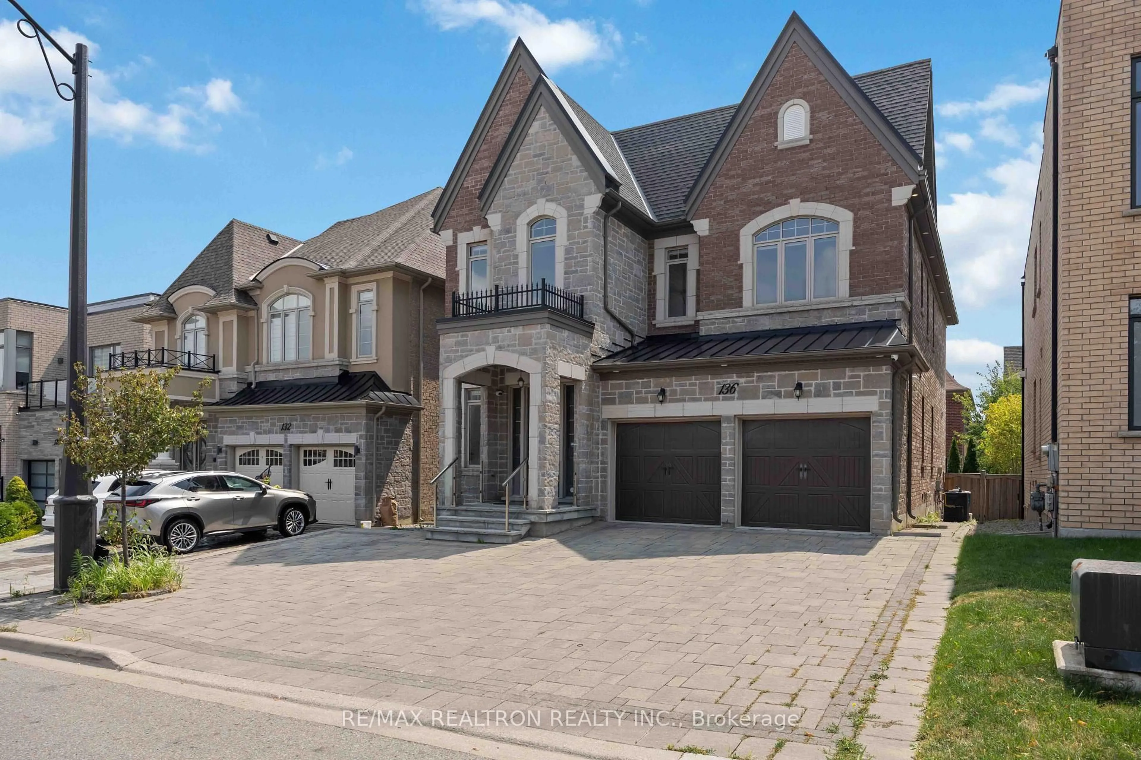 Home with brick exterior material, street for 136 Abner Miles Dr, Vaughan Ontario L6A 4X4