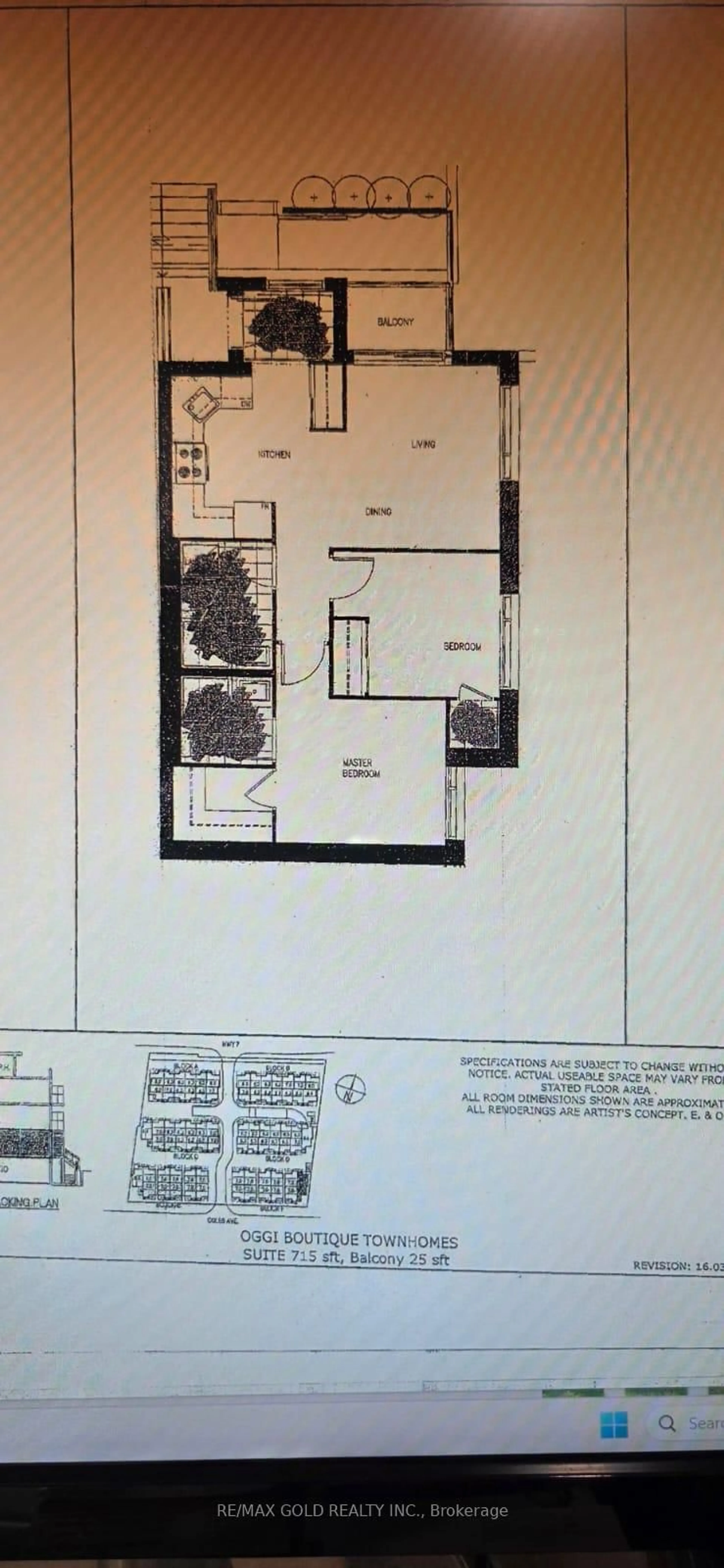 Floor plan for 18 Coles Ave #602, Vaughan Ontario L4L 1L9