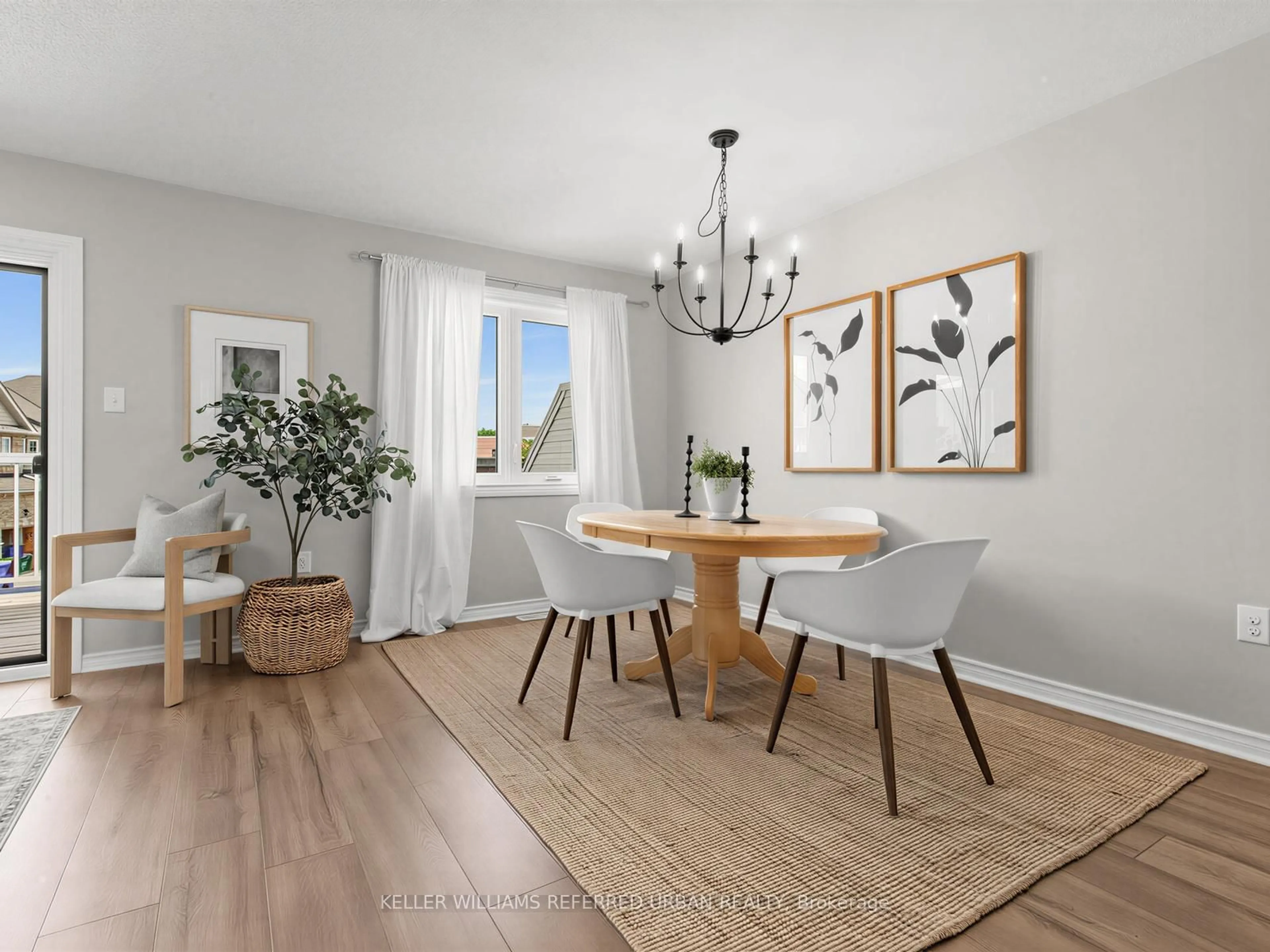 Dining room, wood/laminate floor for 5 Caserta St, Georgina Ontario L4P 0E6