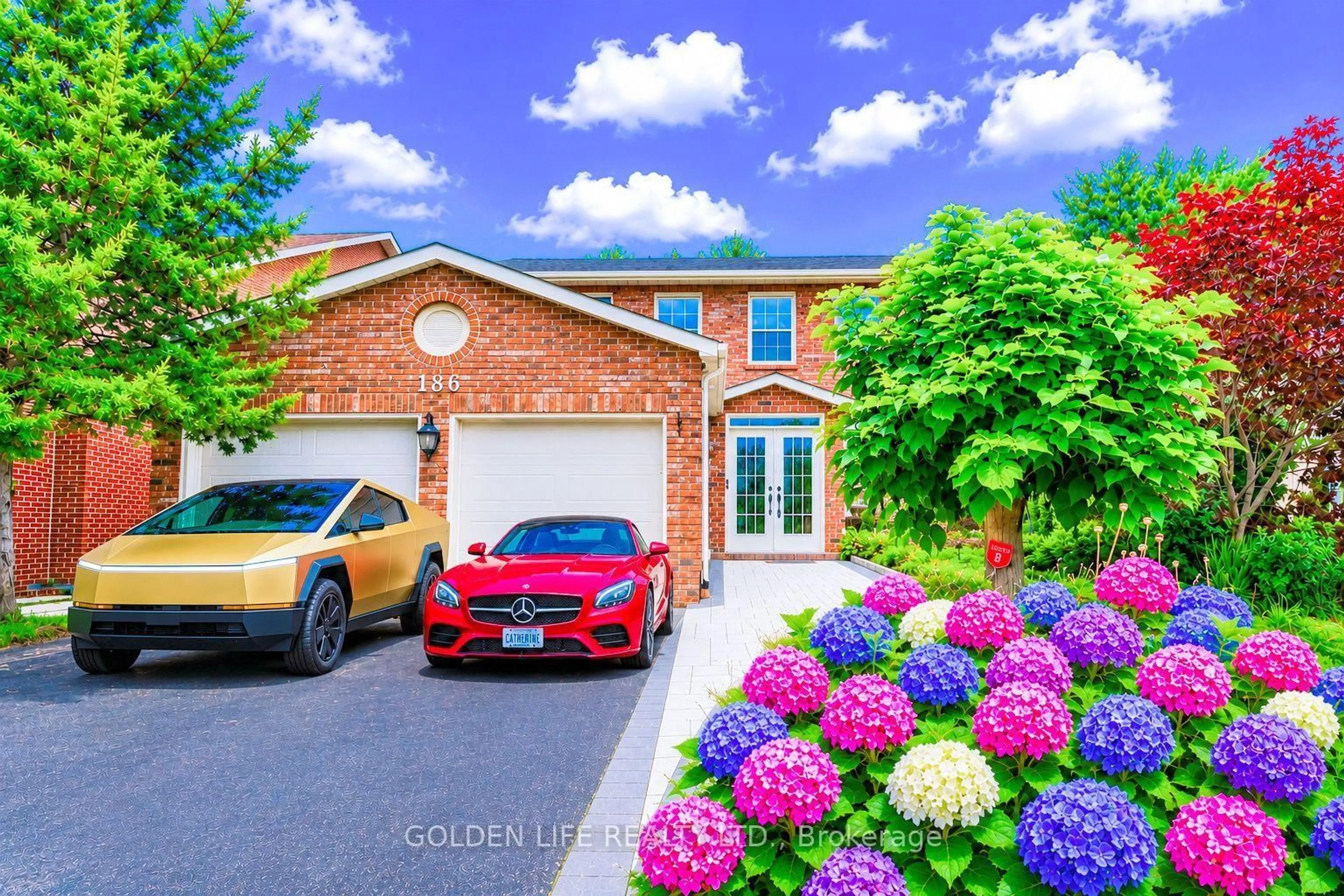 Home with brick exterior material, street for 186 Carlton Rd, Markham Ontario L3R 3L8