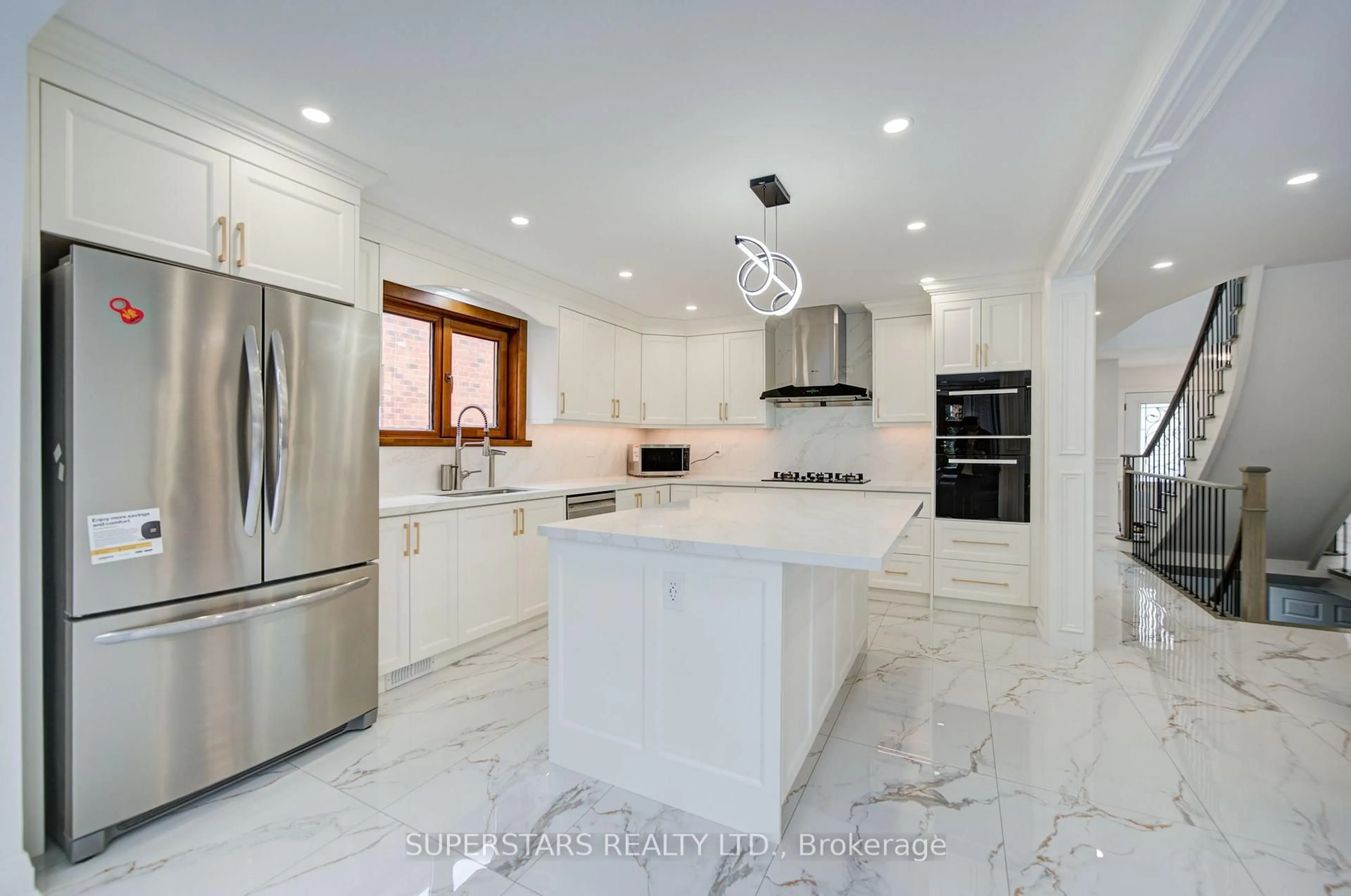 Contemporary kitchen, ceramic/tile floor for 34 Loweswater Ave, Markham Ontario L3R 7W5