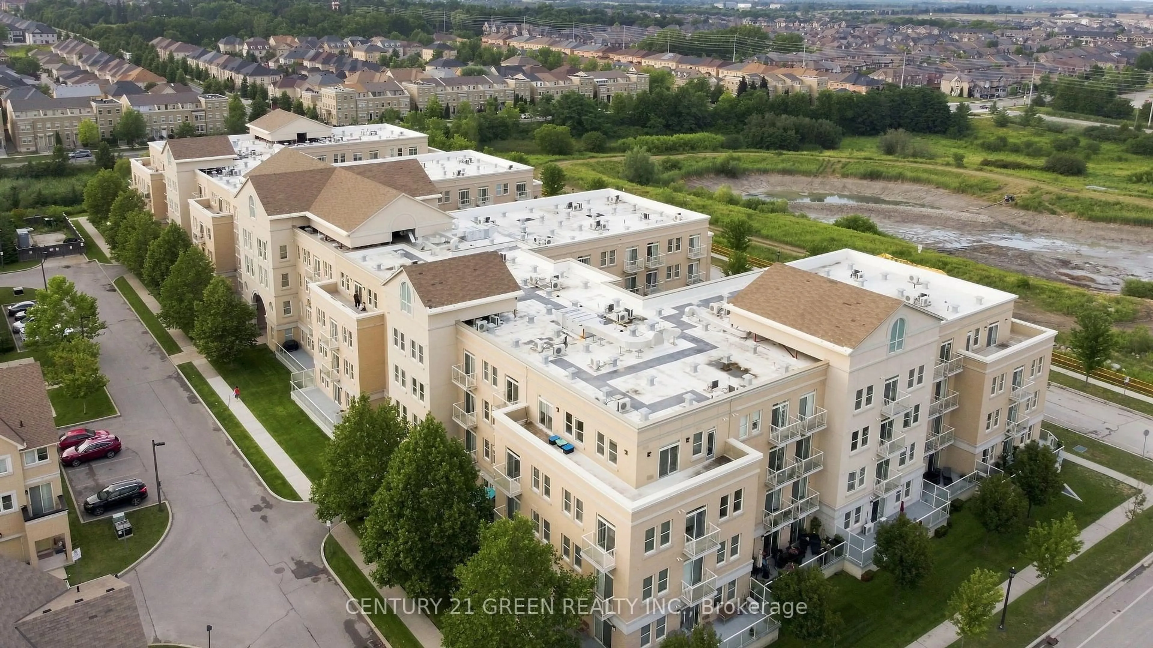 A pic from outside/outdoor area/front of a property/back of a property/a pic from drone, city buildings view from balcony for 28 Prince Regent St #224, Markham Ontario L6C 0V5