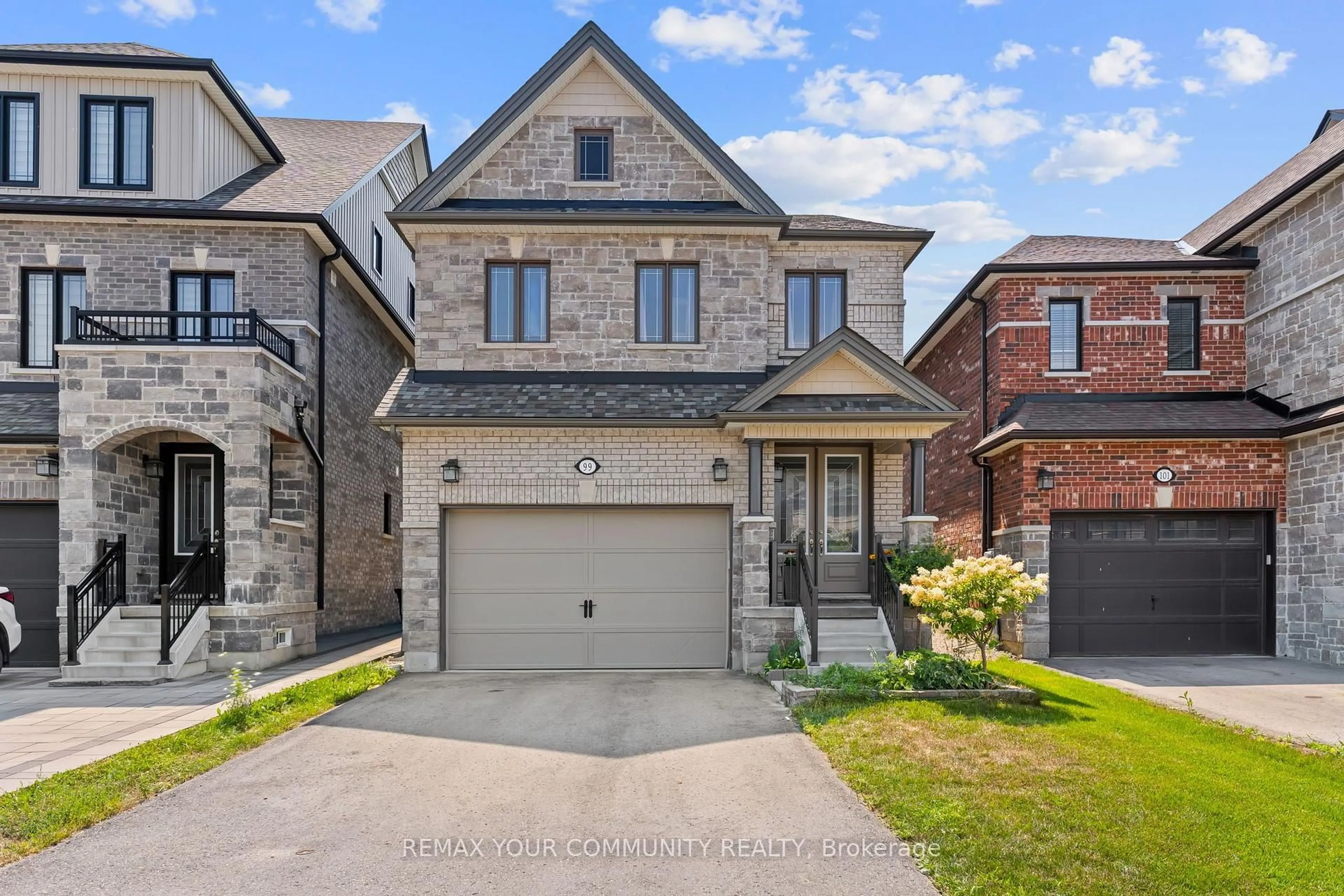 Home with brick exterior material, street for 99 Walker Blvd, New Tecumseth Ontario L9R 1A5