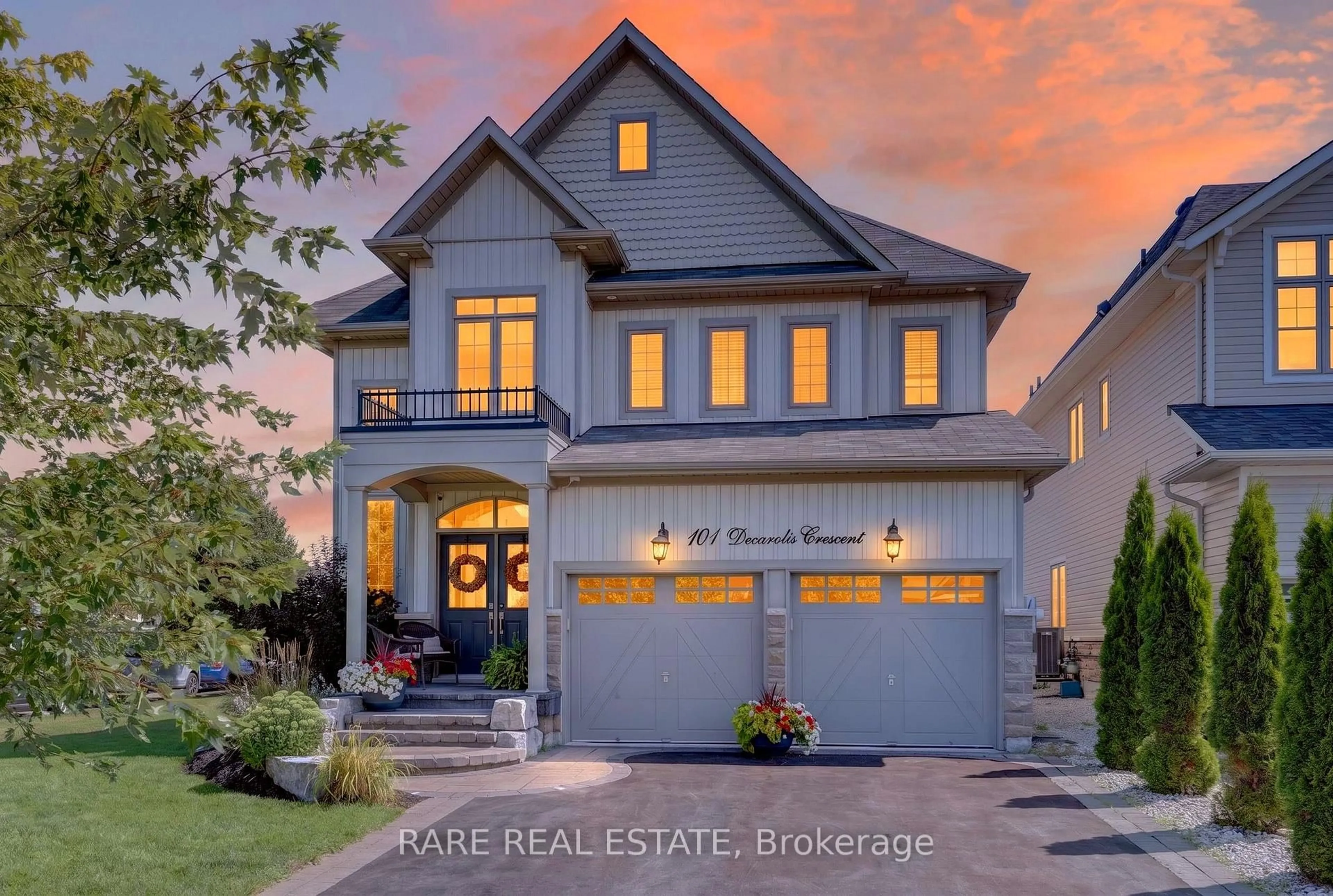 Home with brick exterior material, street for 101 Decarolis Cres, Essa Ontario L3W 0B1