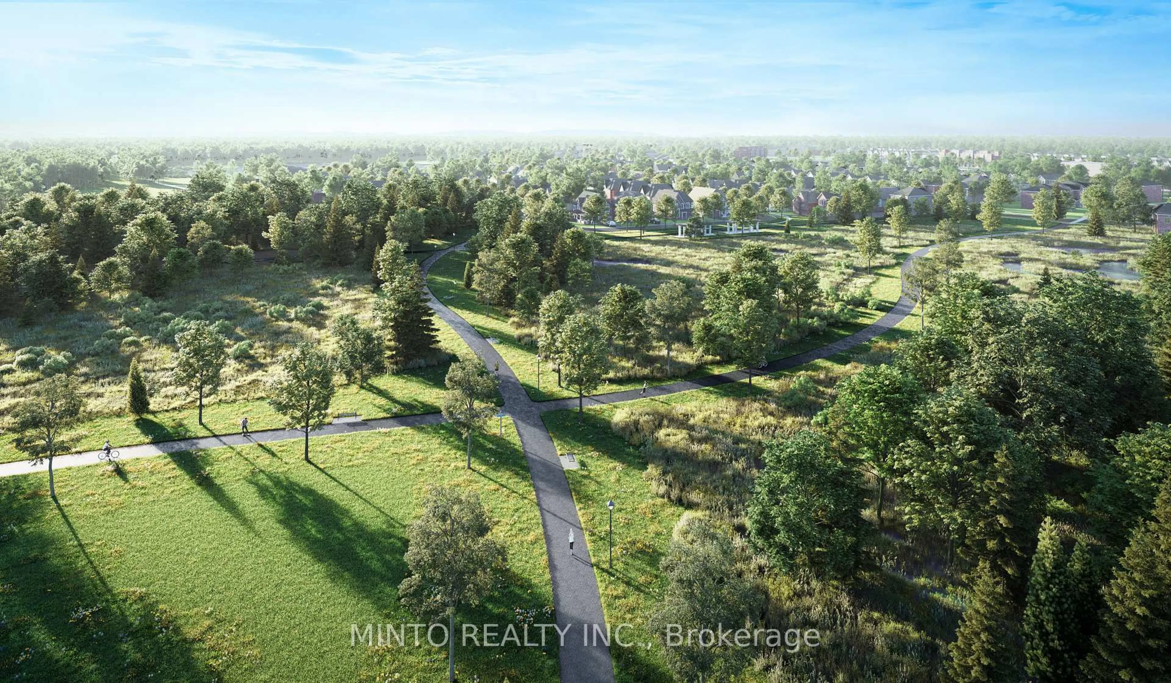 A pic from outside/outdoor area/front of a property/back of a property/a pic from drone, forest/trees view for 14 Shenzhen Dr, Markham Ontario L6C 3V9