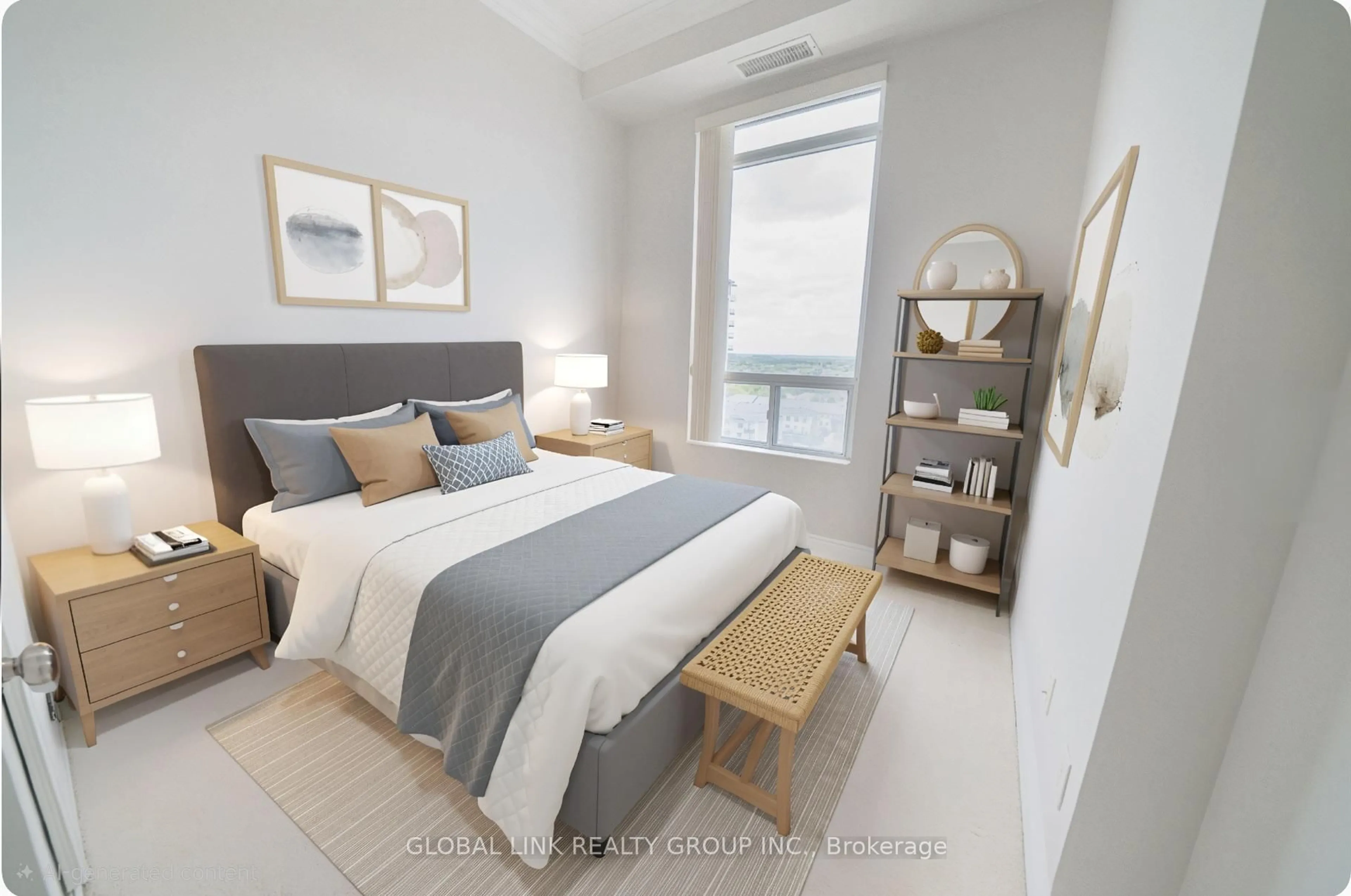 Bedroom with bed, unknown for 88 Times Ave #UPH 01, Markham Ontario L3T 7Z4