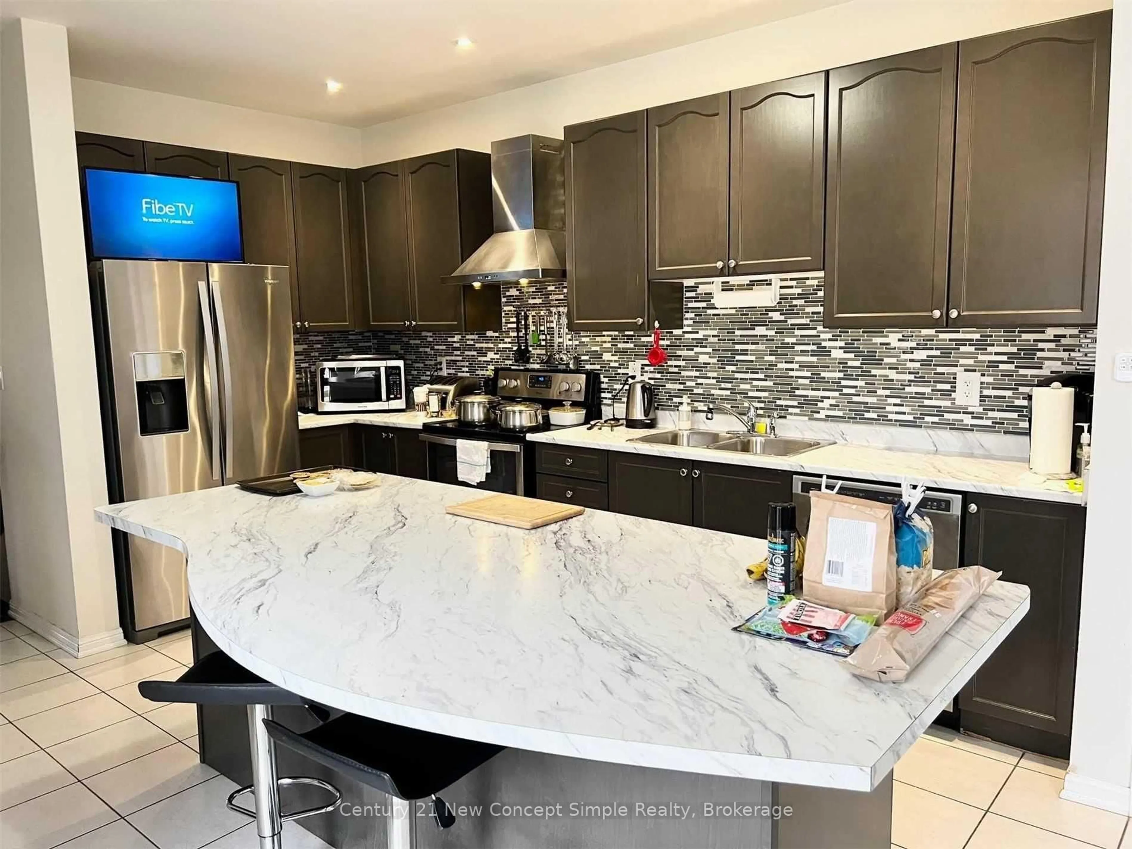 Contemporary kitchen, ceramic/tile floor for 61 Disk Dr, Markham Ontario L6B 0X1