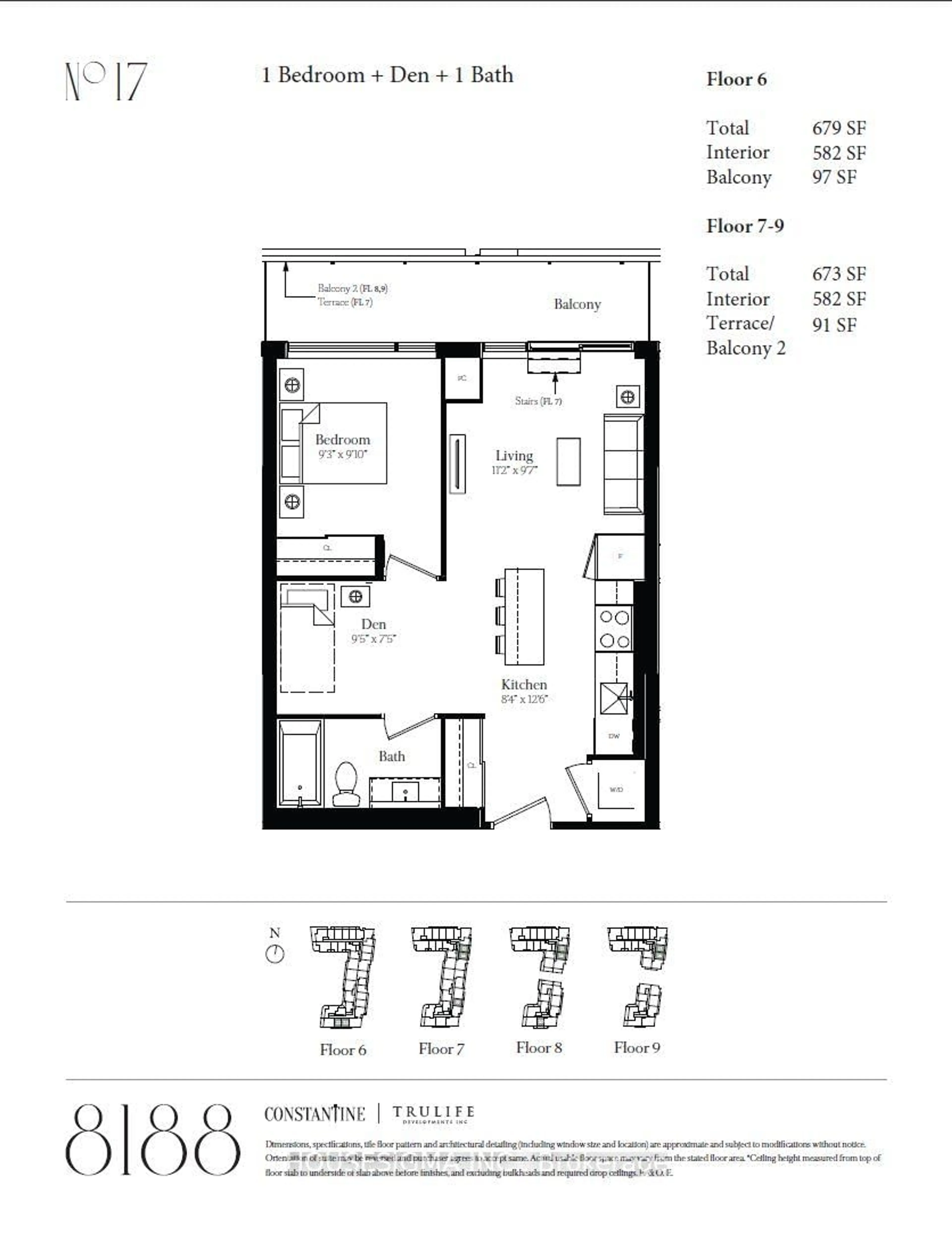 Floor plan for 8188 Yonge St #820, Vaughan Ontario L4J 0M2