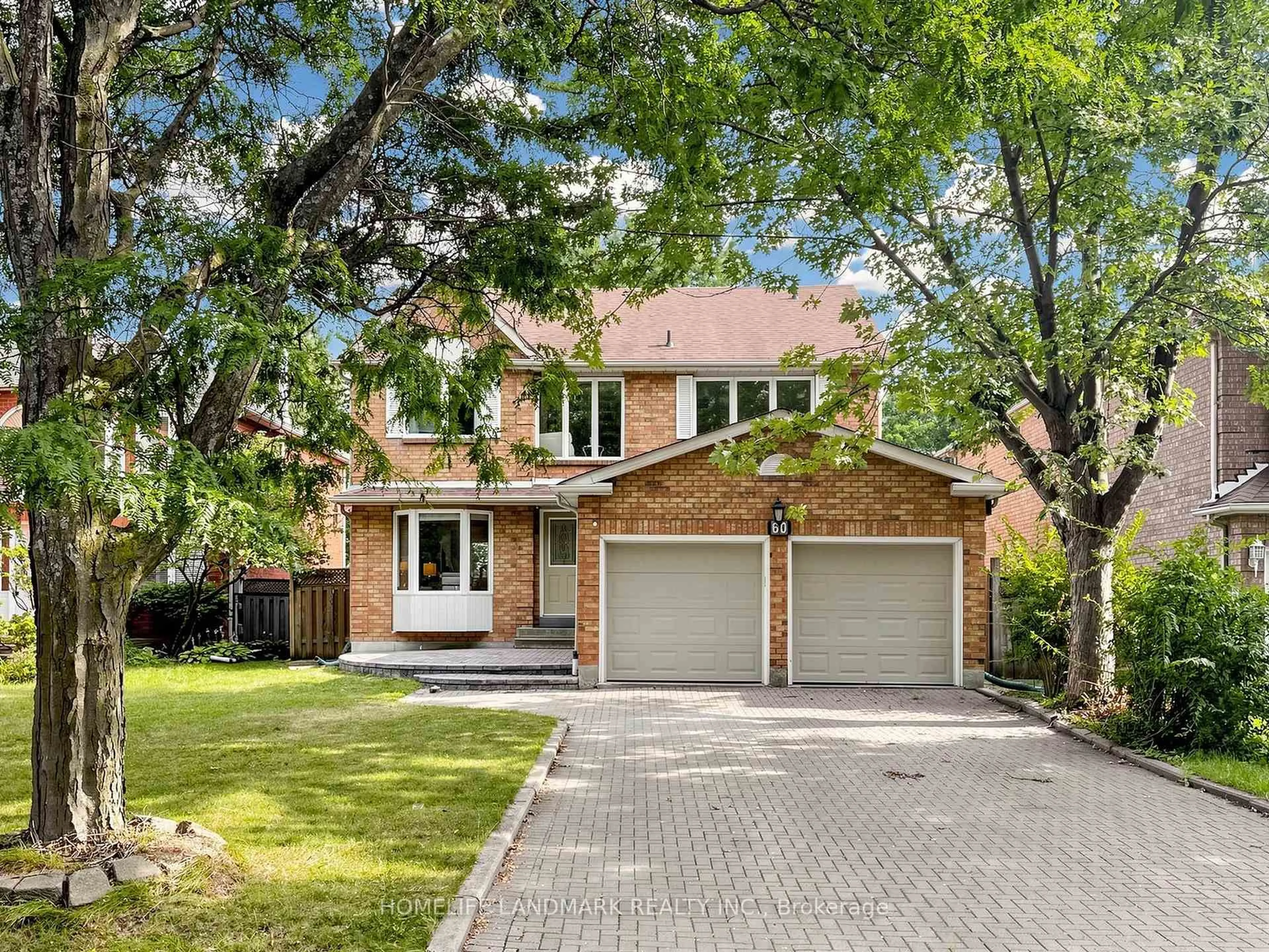 Home with brick exterior material, street for 60 Ingleborough Crt, Markham Ontario L3R 8M4