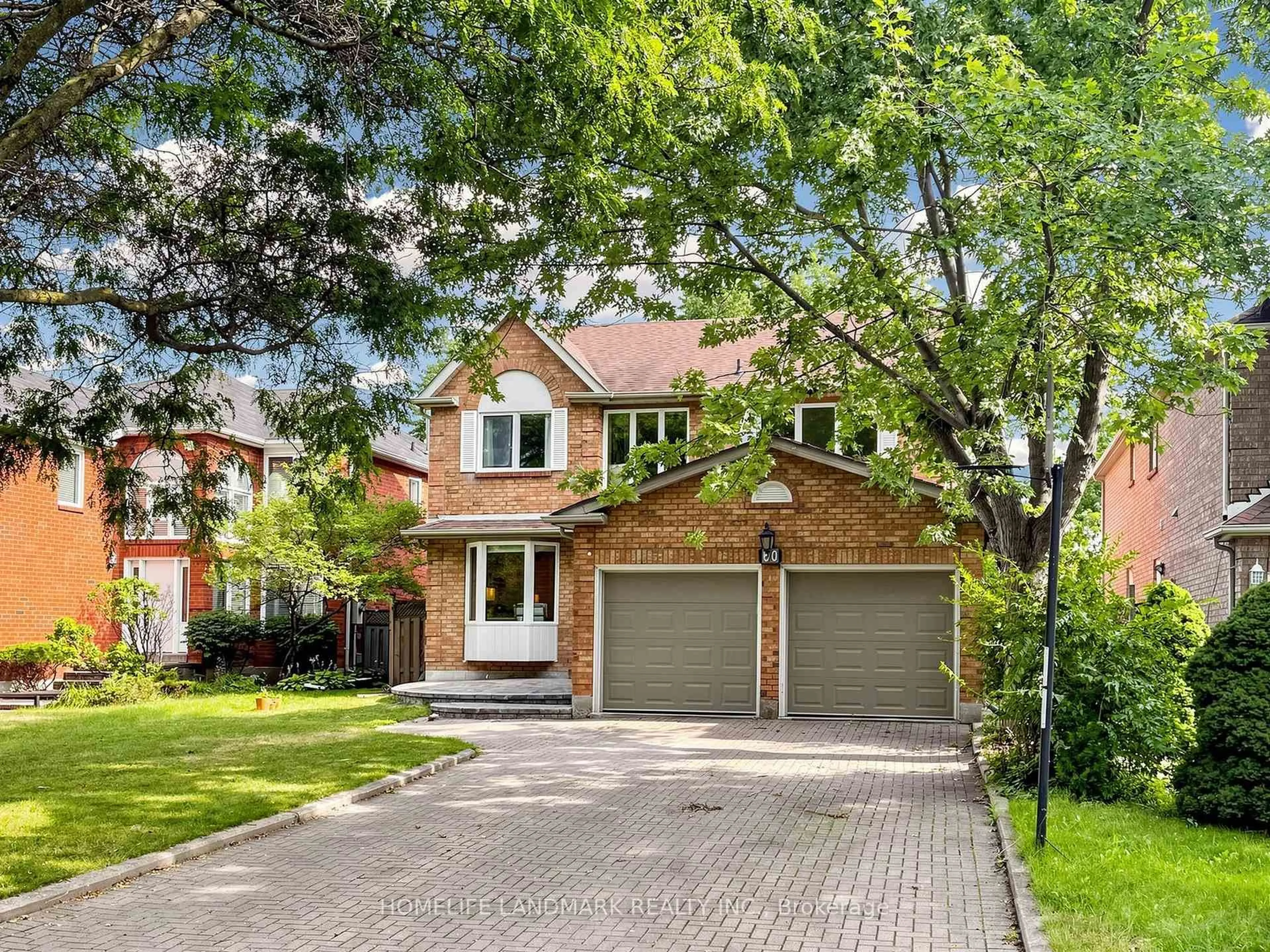 Home with brick exterior material, street for 60 Ingleborough Crt, Markham Ontario L3R 8M4