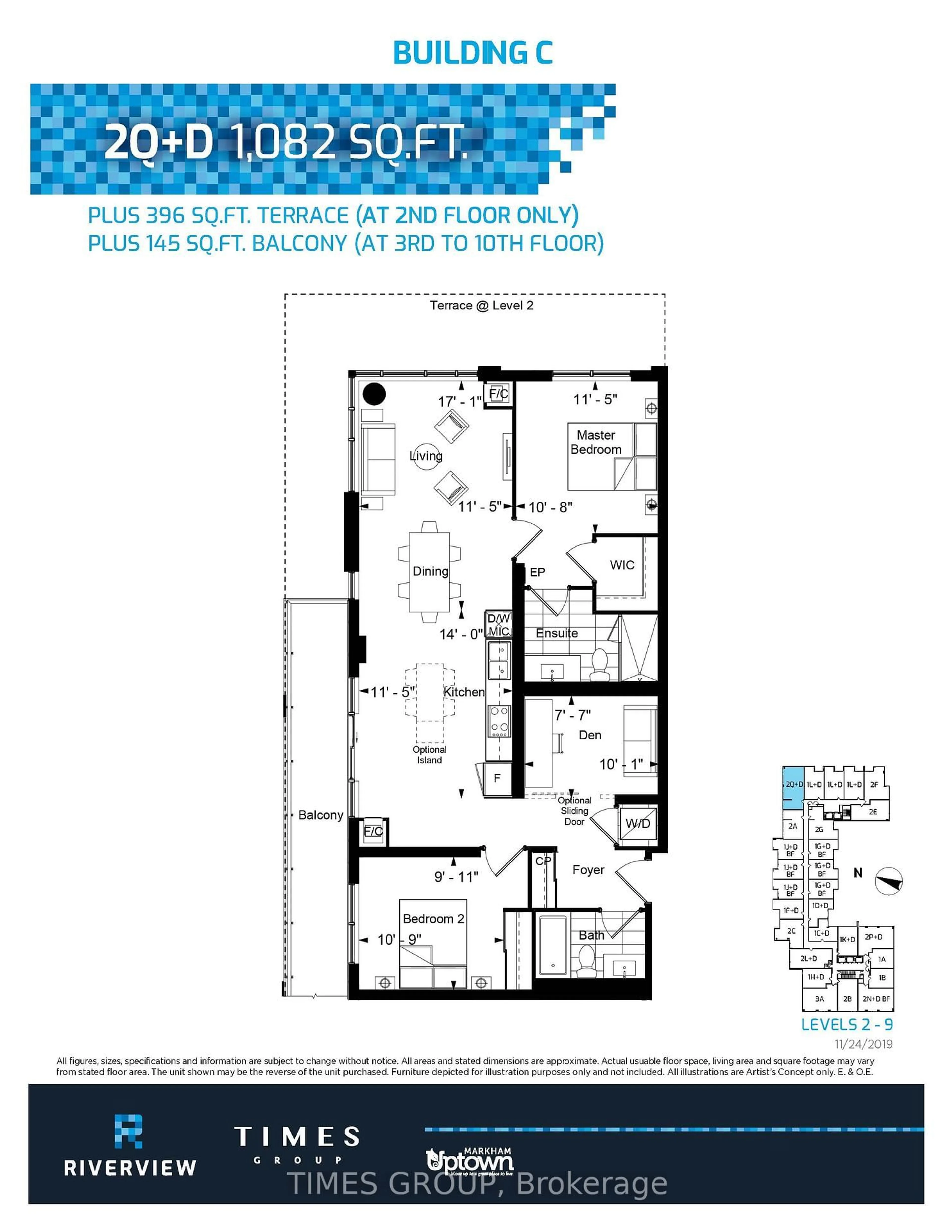 Floor plan for 38 Water Walk Dr #318, Markham Ontario L3R 6M8