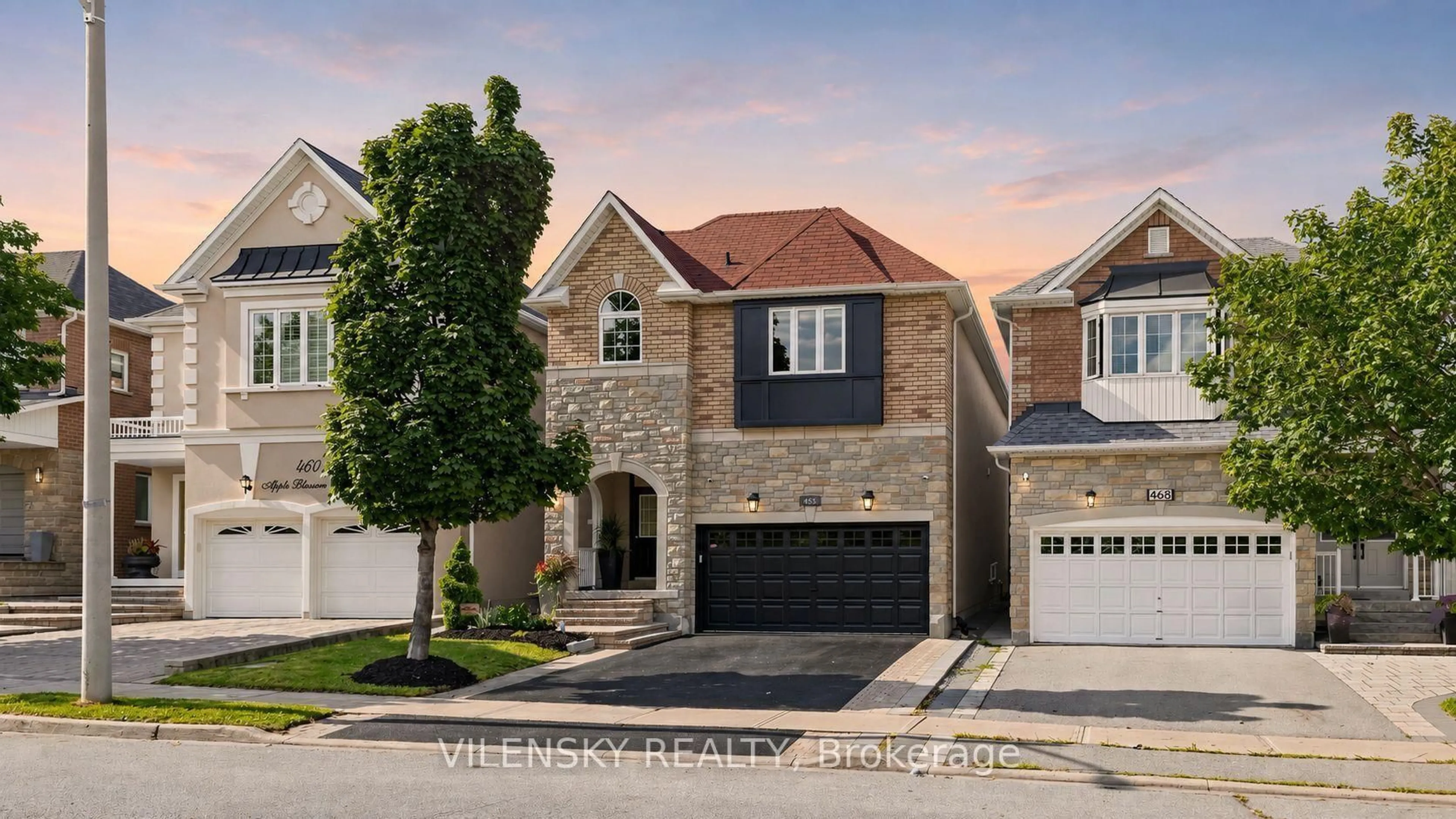 Home with brick exterior material, street for 464 Apple Blossom Dr, Vaughan Ontario L4J 9A2