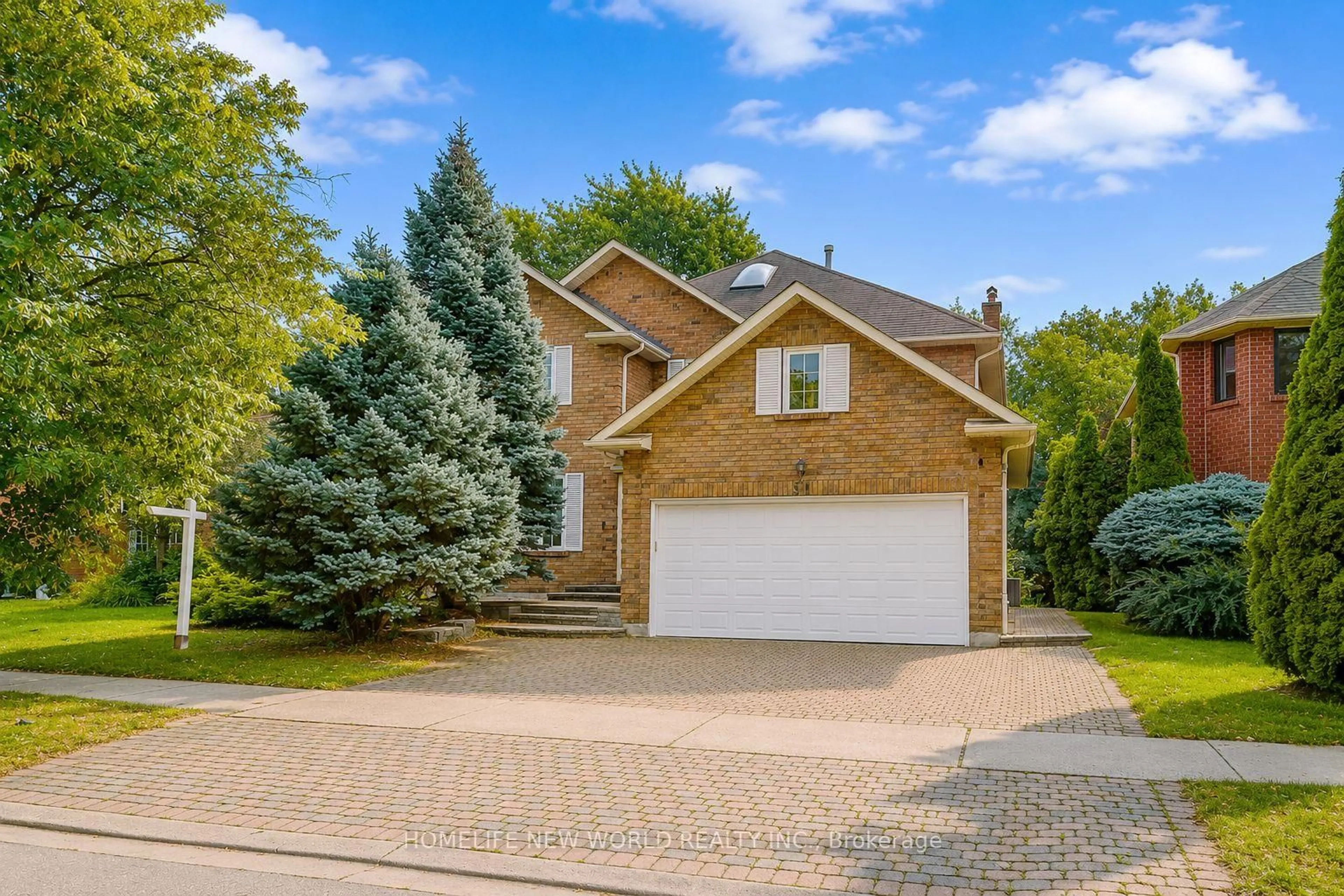 Home with brick exterior material, street for 51 Leighland Dr, Markham Ontario L3R 7R8